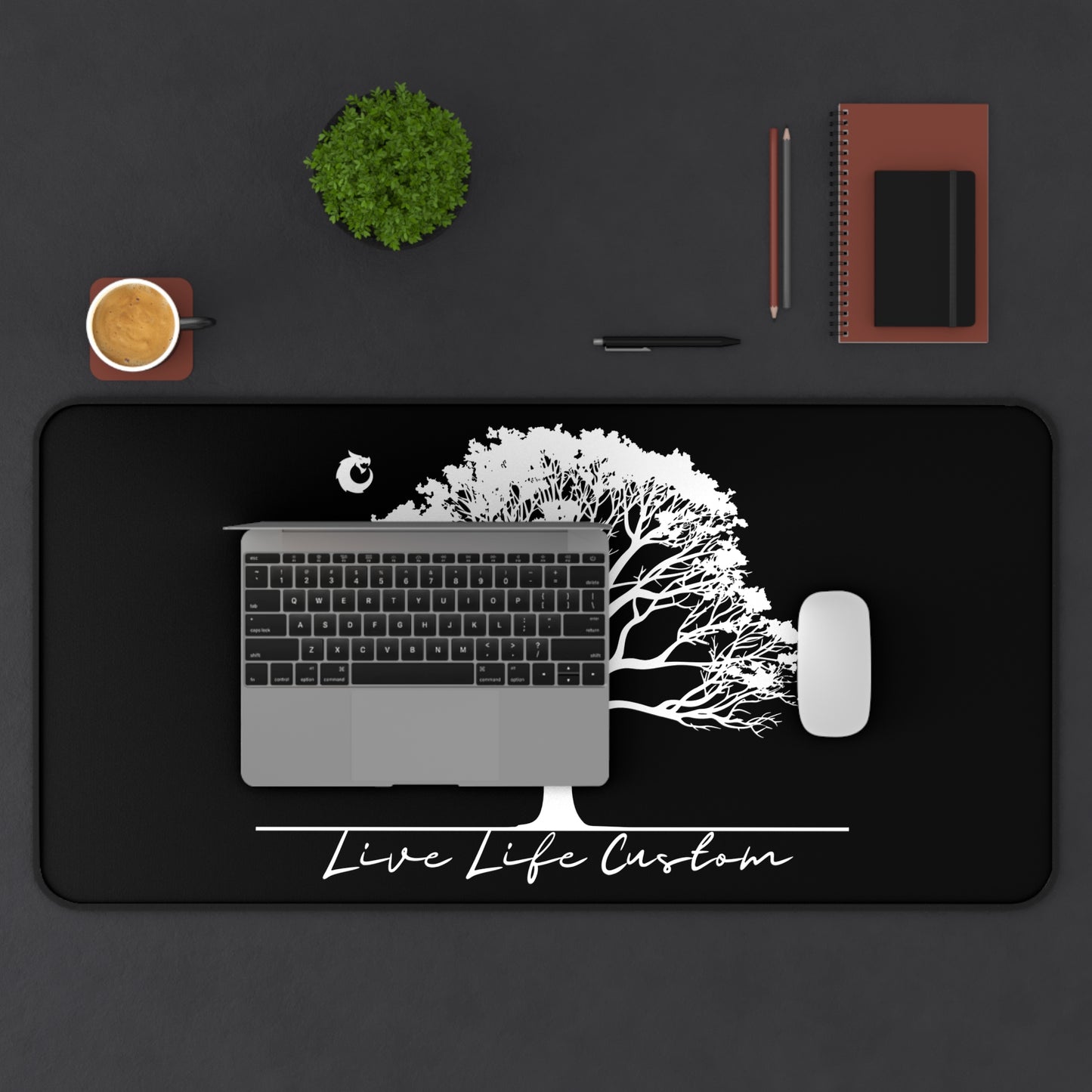 Desk Mat - White Tree