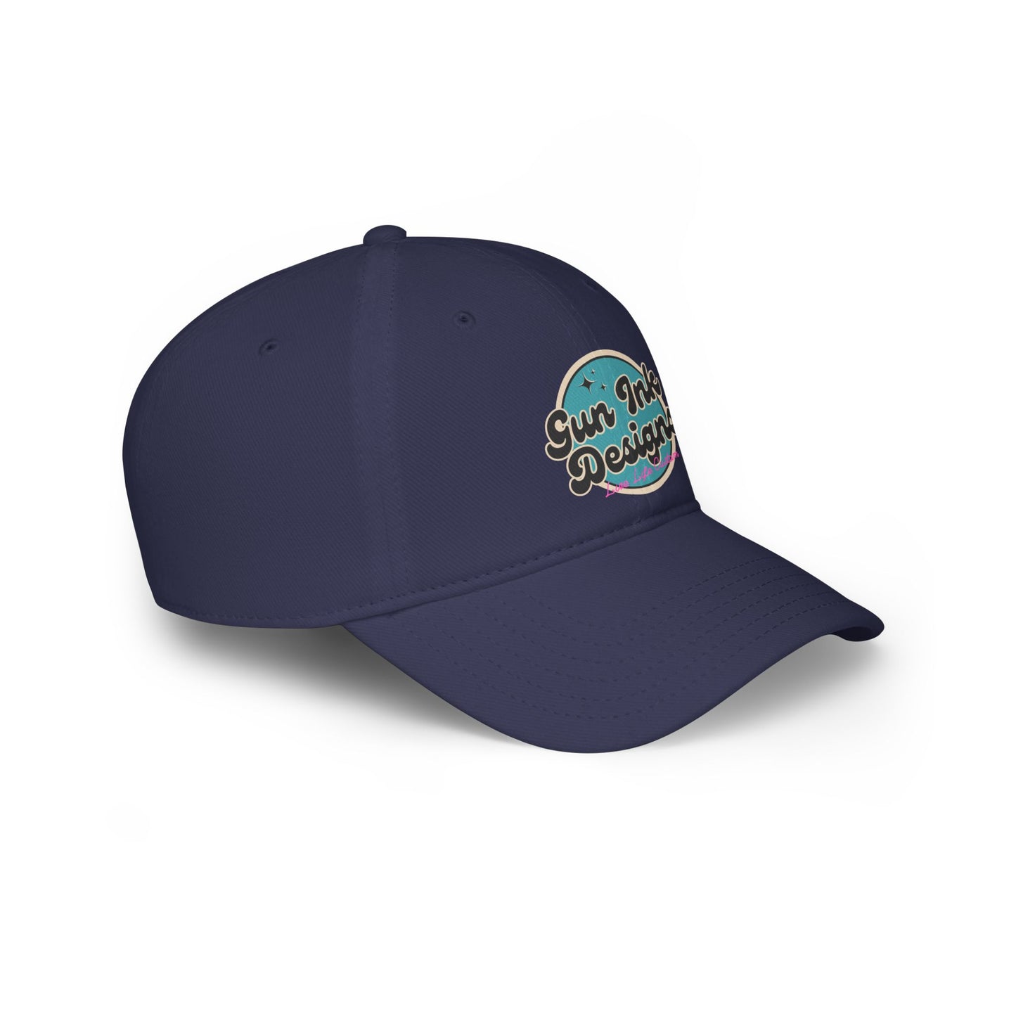 Low Profile Baseball Cap - Teal Circle