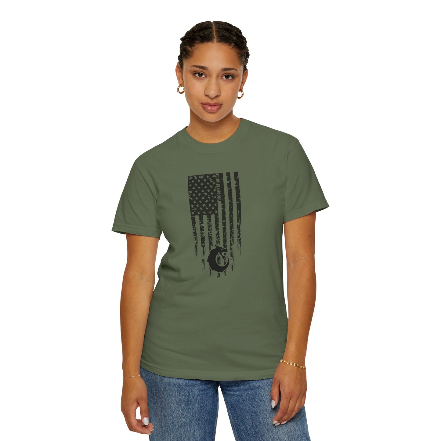 Garment-Dyed T-shirt - Distressed Flag