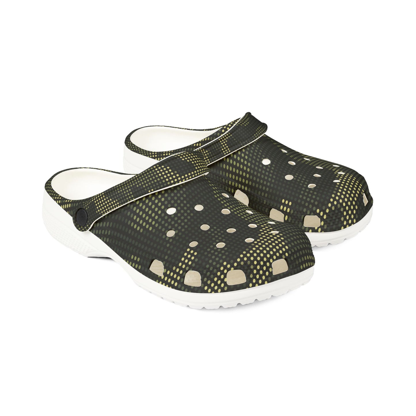 Trendy EVA Foam Rubber Clogs - Dark Green dot camo