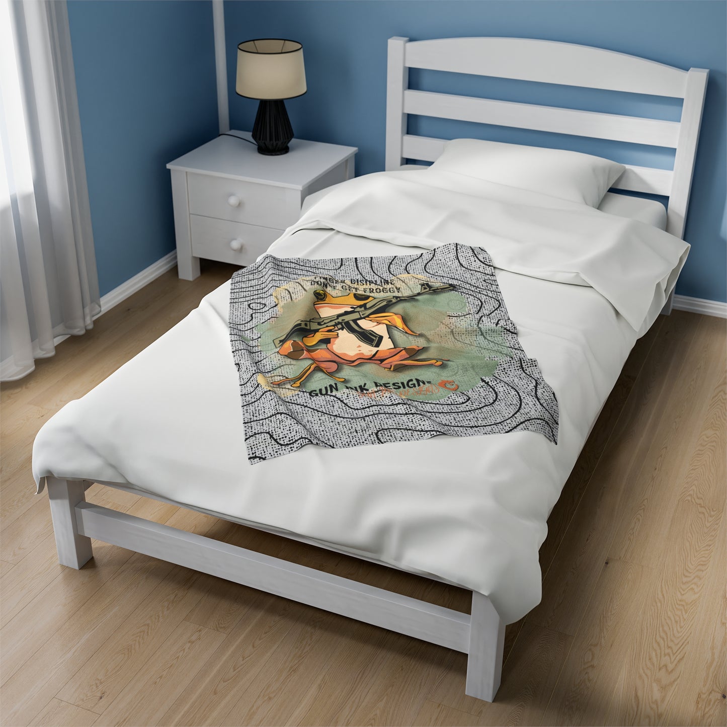 Velveteen Plush Blanket - Don't Get Froggy