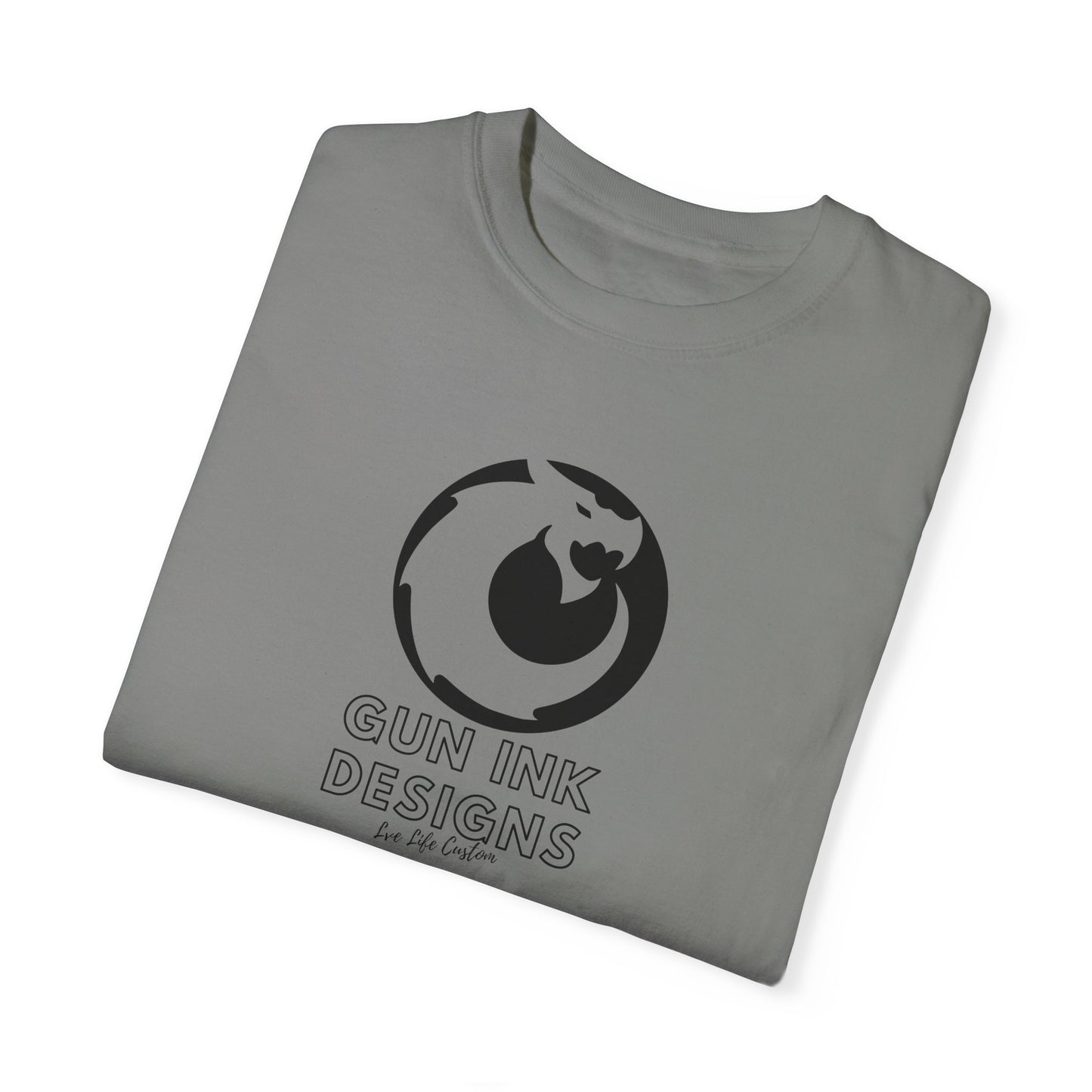 Garment-Dyed T-shirt - Black Circle Dragon