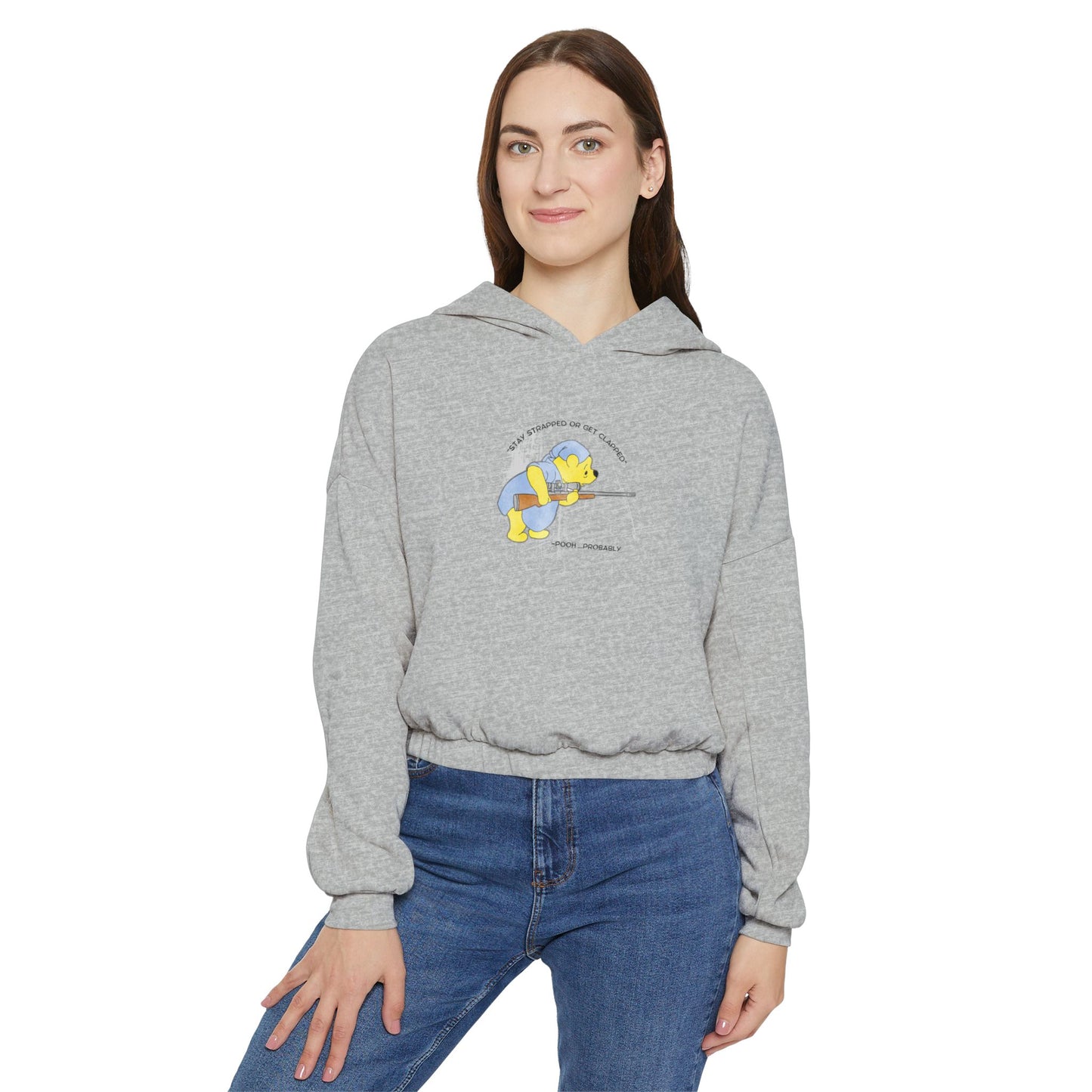 Women's Cinched Bottom Hoodie - Stay strapped