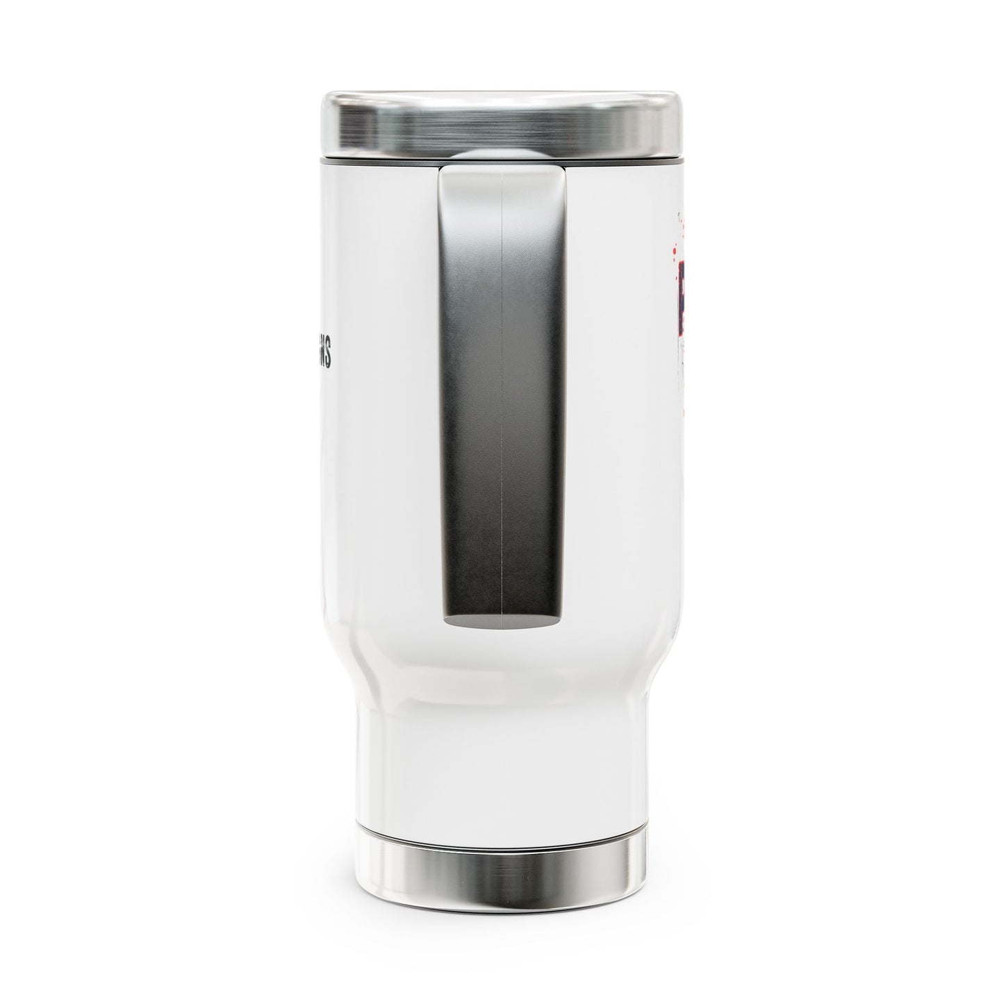 Stainless Steel Travel Mug with Handle, 14oz - Proud Veteran