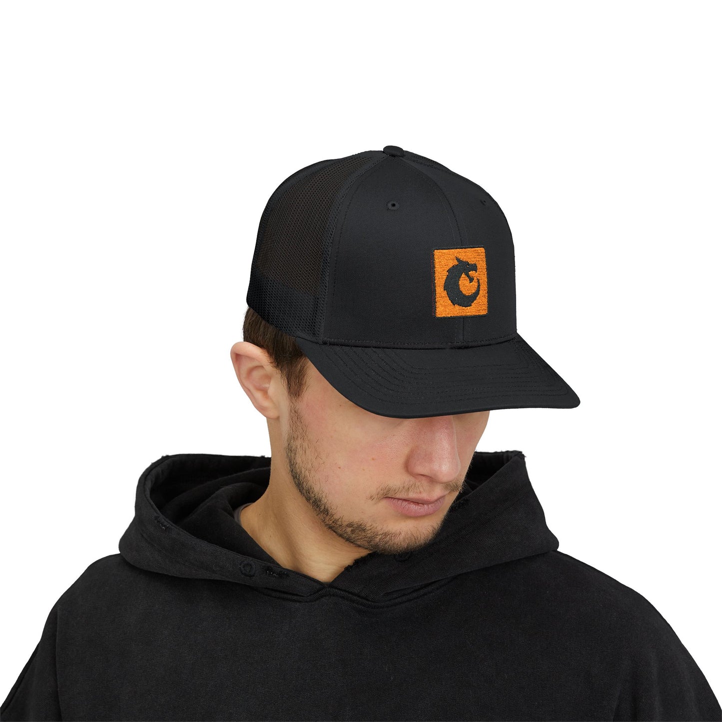 Snapback Trucker Cap - Orange Patch