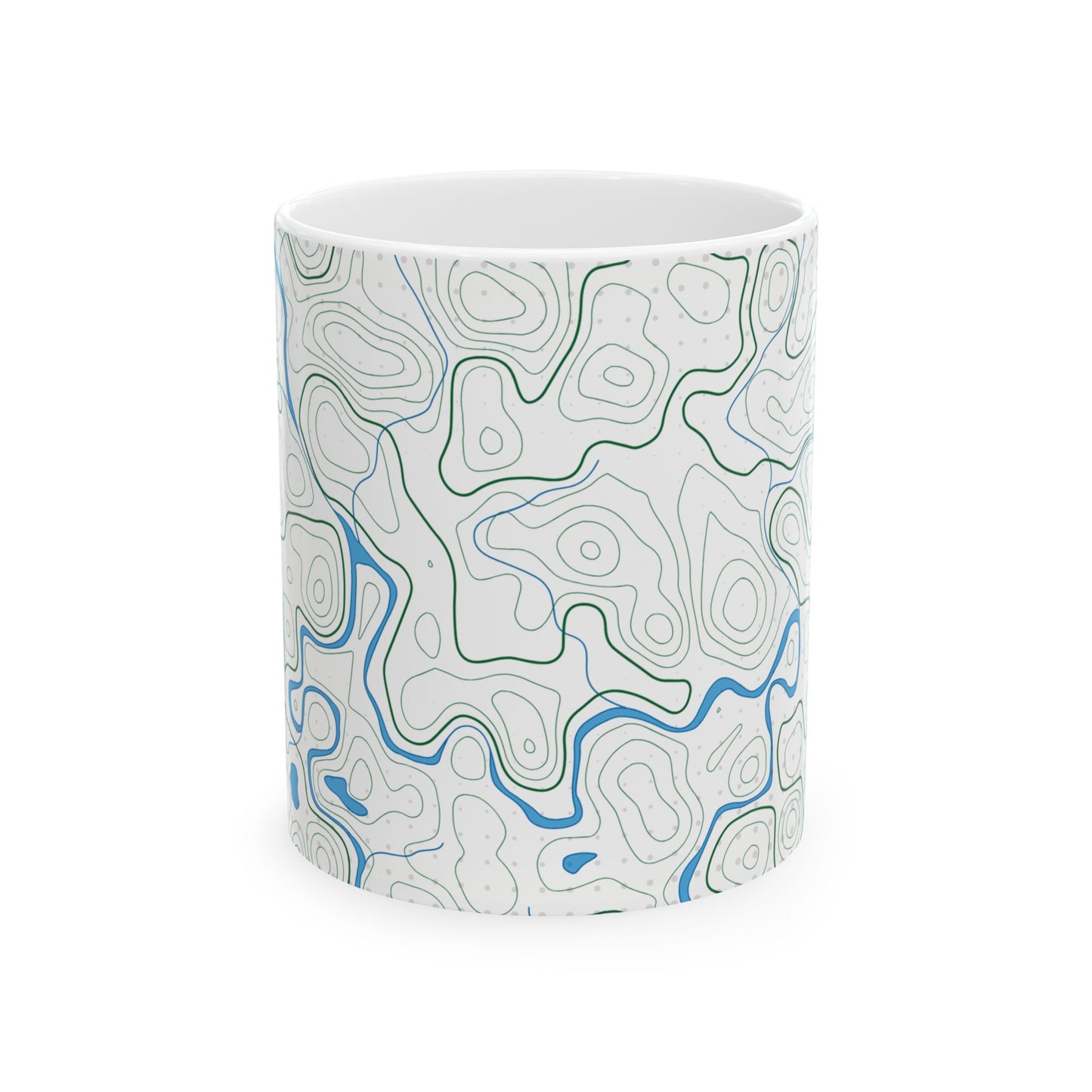 Topographic Ceramic Mug – Perfect for Outdoor Enthusiasts & Coffee Lovers
