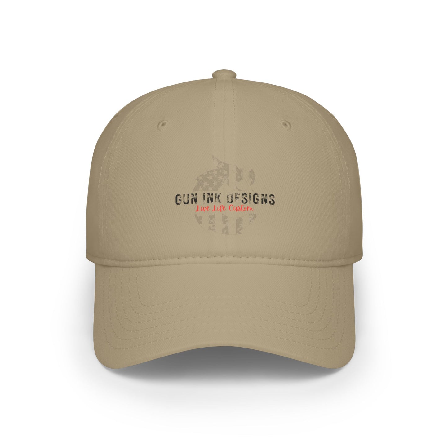 Low Profile Baseball Cap - Gray Flag Dragon