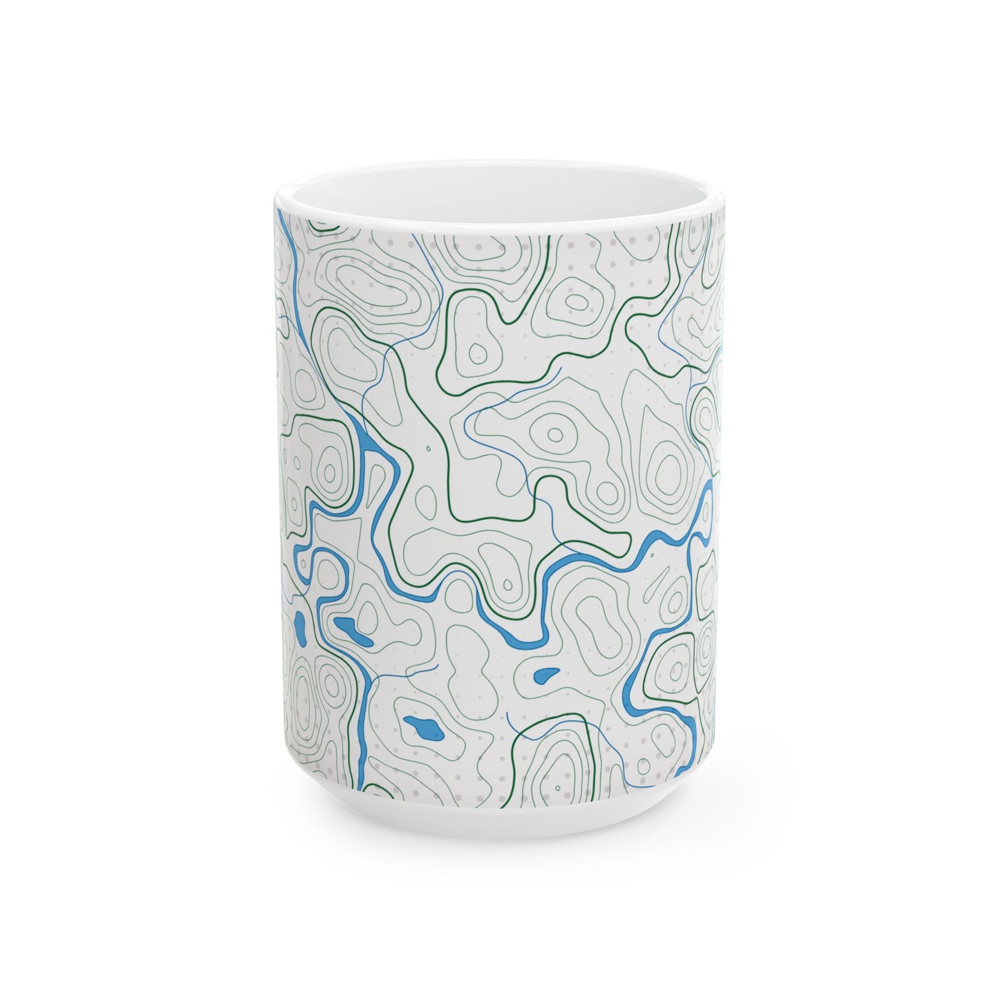 Topographic Ceramic Mug – Perfect for Outdoor Enthusiasts & Coffee Lovers