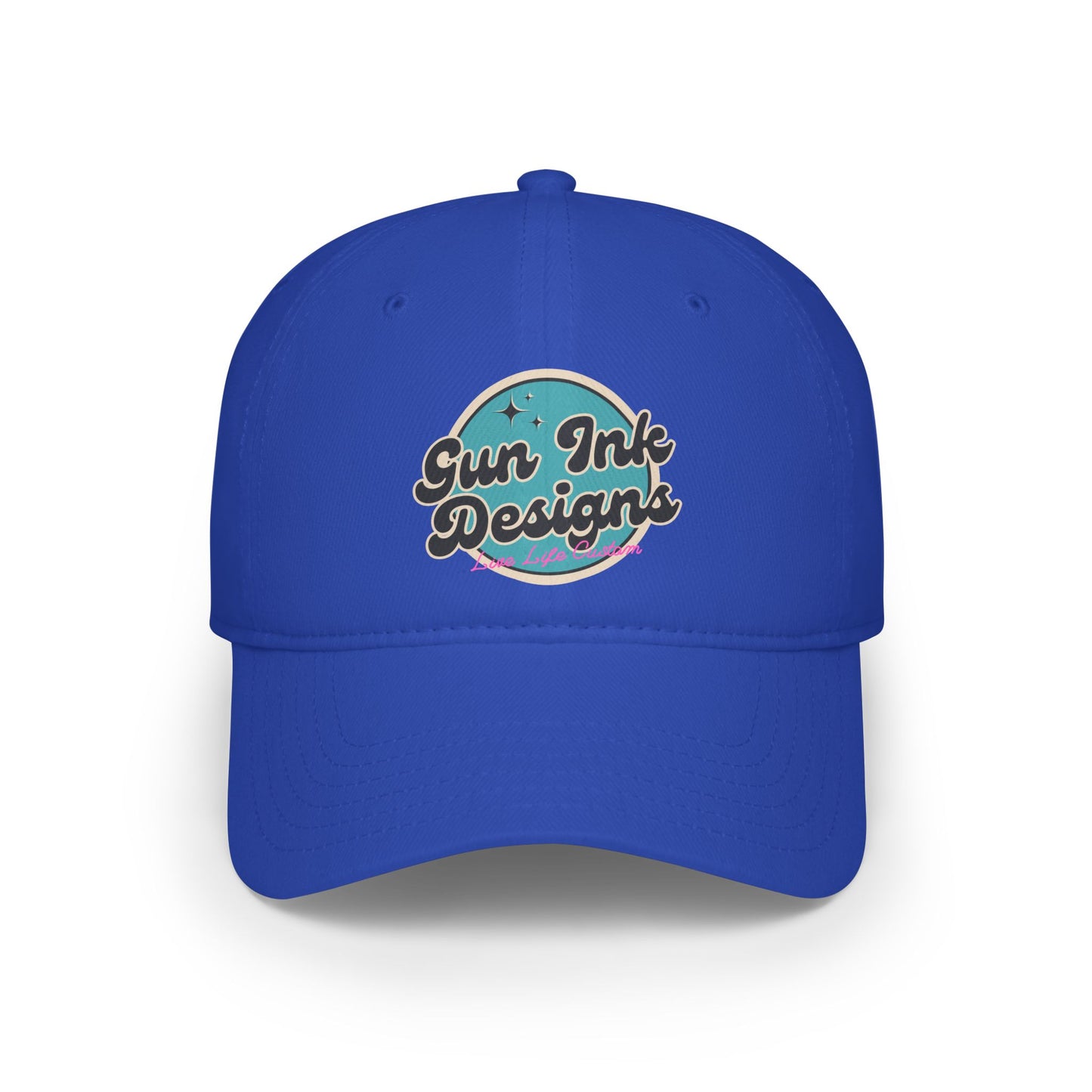 Low Profile Baseball Cap - Teal Circle