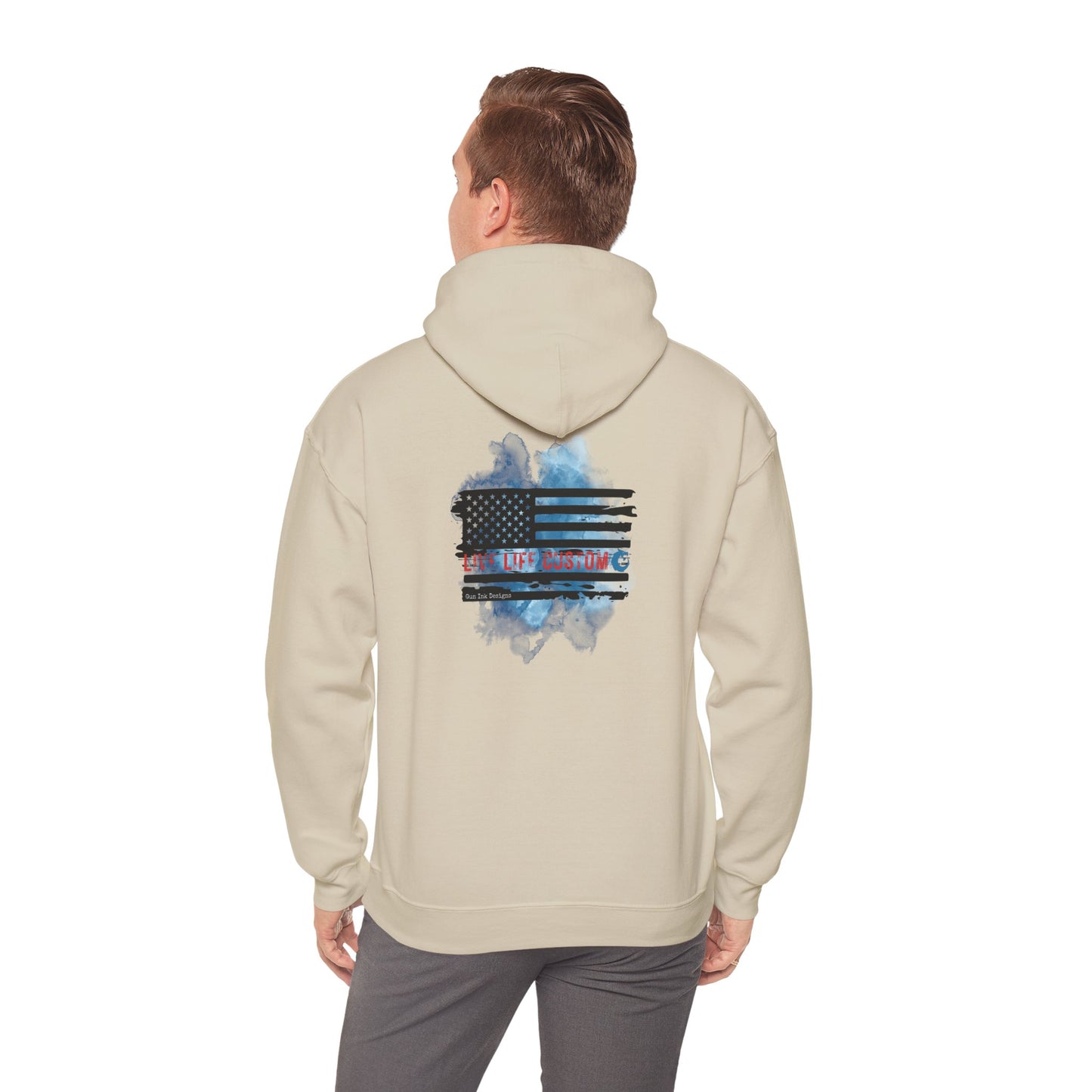 Heavy Blend™ Hooded Sweatshirt - Water Color Flag