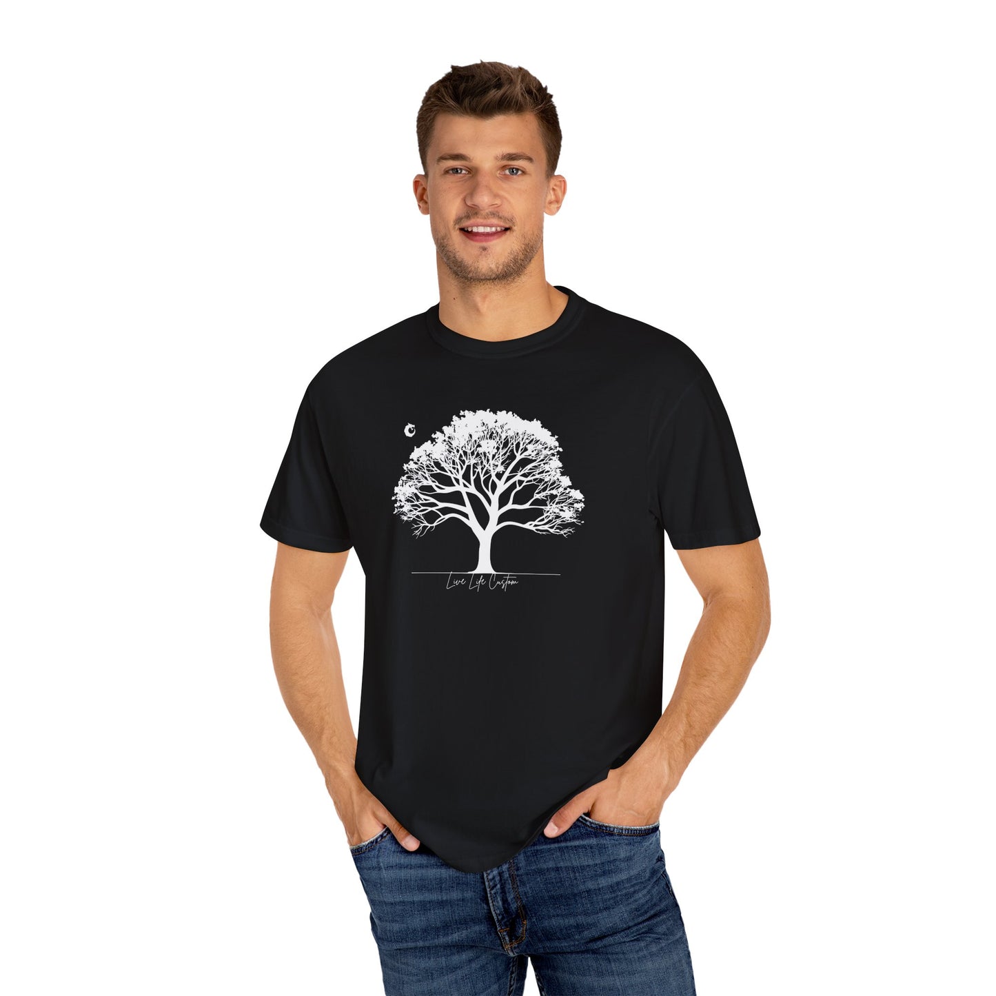 Garment-Dyed T-shirt - White Tree