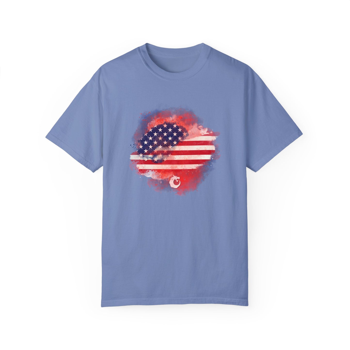 Garment-Dyed T-shirt - Watercolor Flag