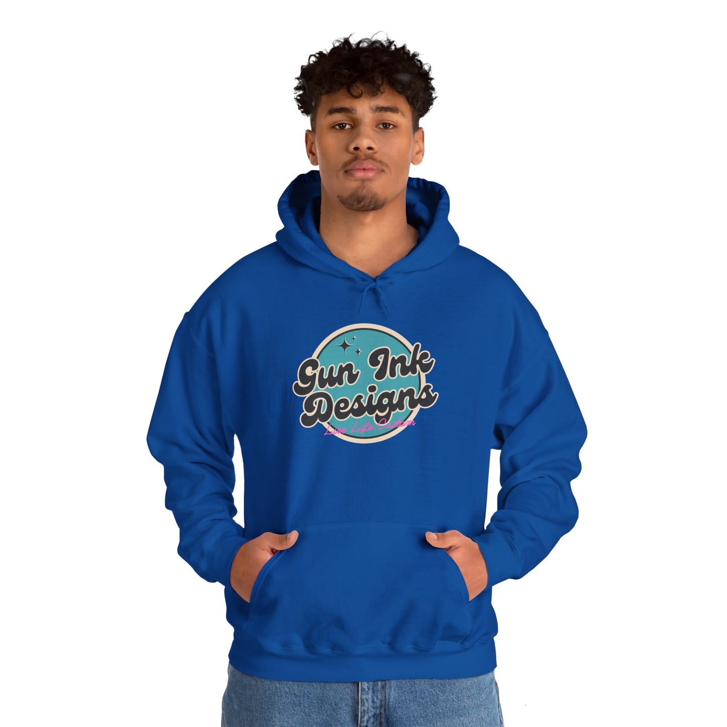 Heavy Blend™ Hooded Sweatshirt - Teal Circle