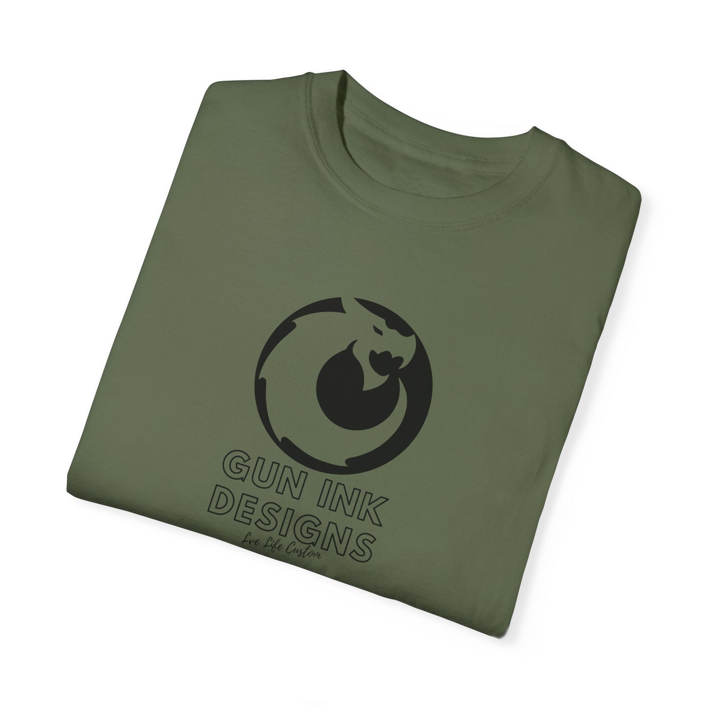 Garment-Dyed T-shirt - Black Circle Dragon