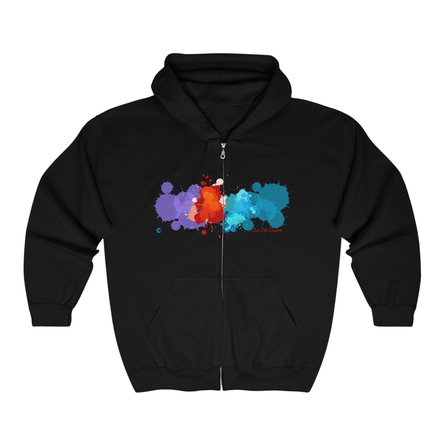Heavy Blend™ Full Zip Hooded Sweatshirt - A splash of Color