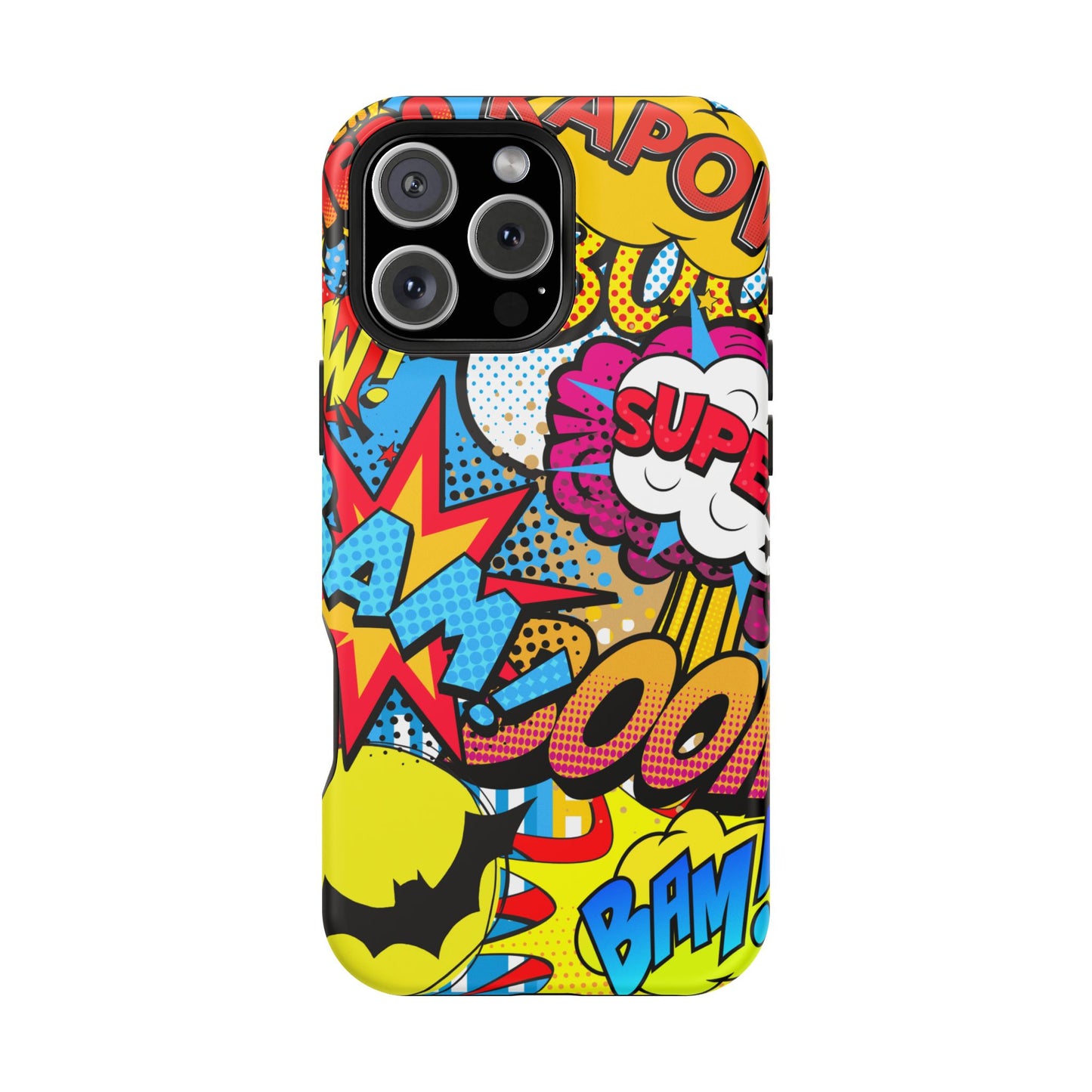 Comic Book Pop Art Phone Case - Magnetic Tough Cases for Superhero Lovers, Fun and Colorful Cell Cover
