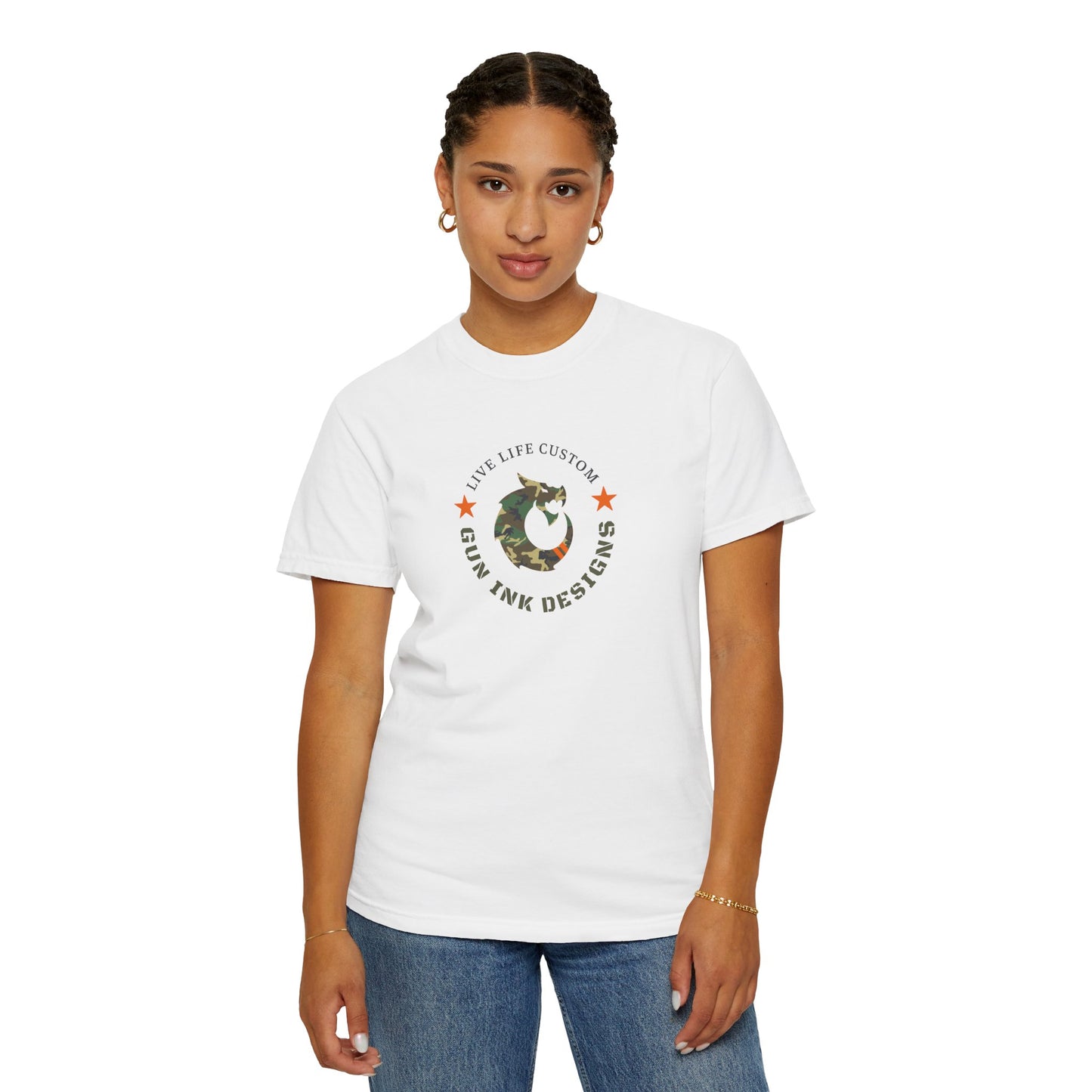 Garment-Dyed T-shirt - Camo Dragon