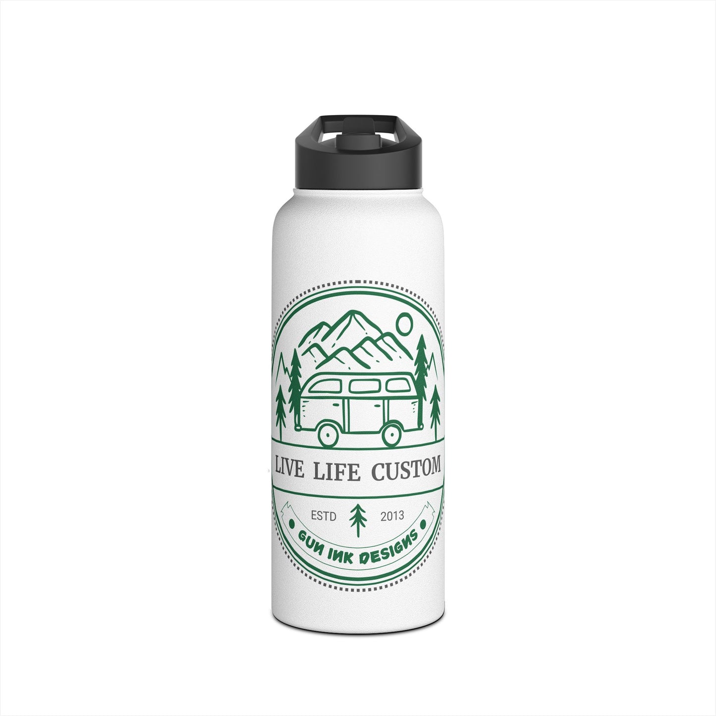 Stainless Steel Water Bottle, Standard Lid - The Van