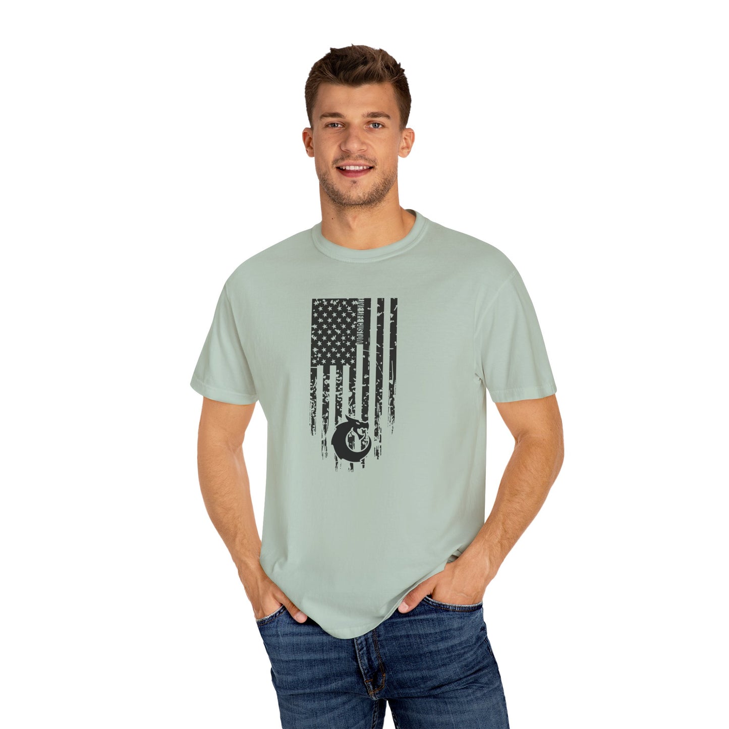 Garment-Dyed T-shirt - Distressed Flag