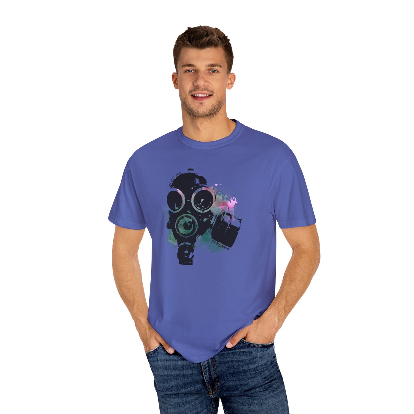 Garment-Dyed T-shirt - Gas Mask 1