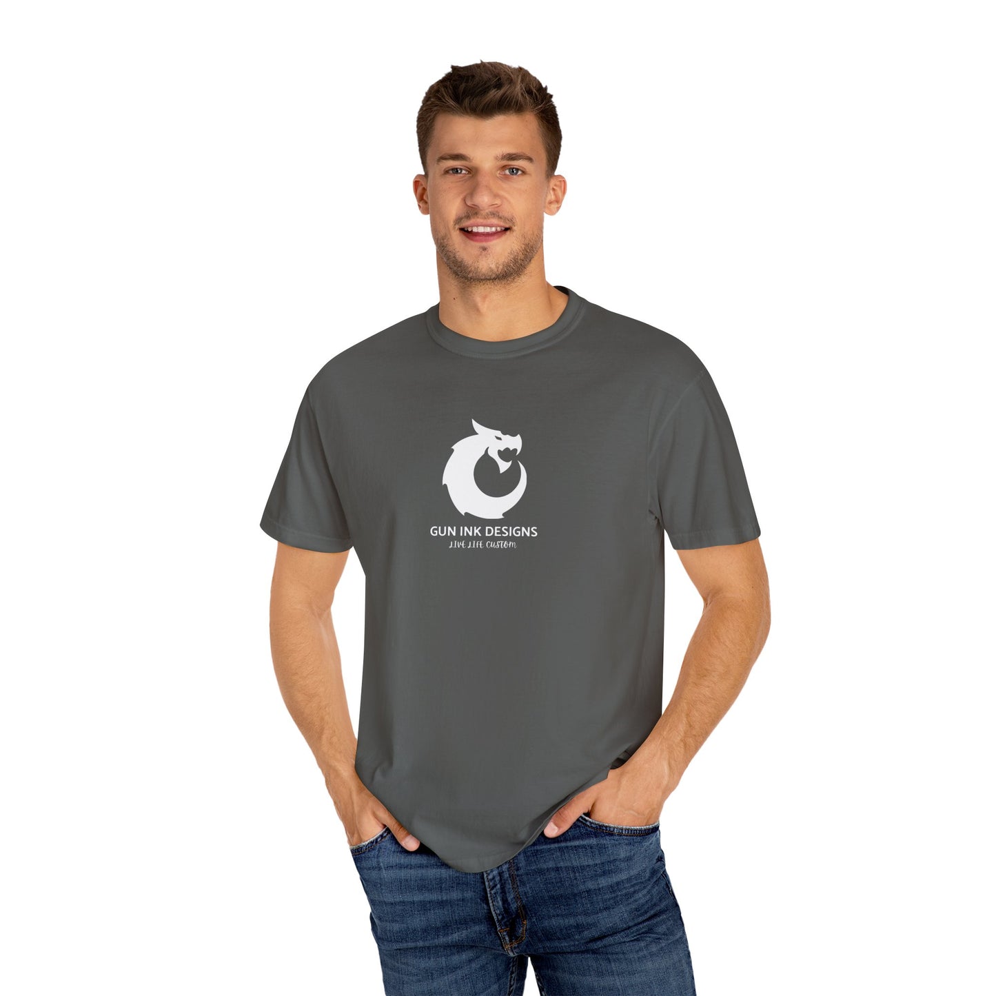 Garment-Dyed T-shirt - White Dragon