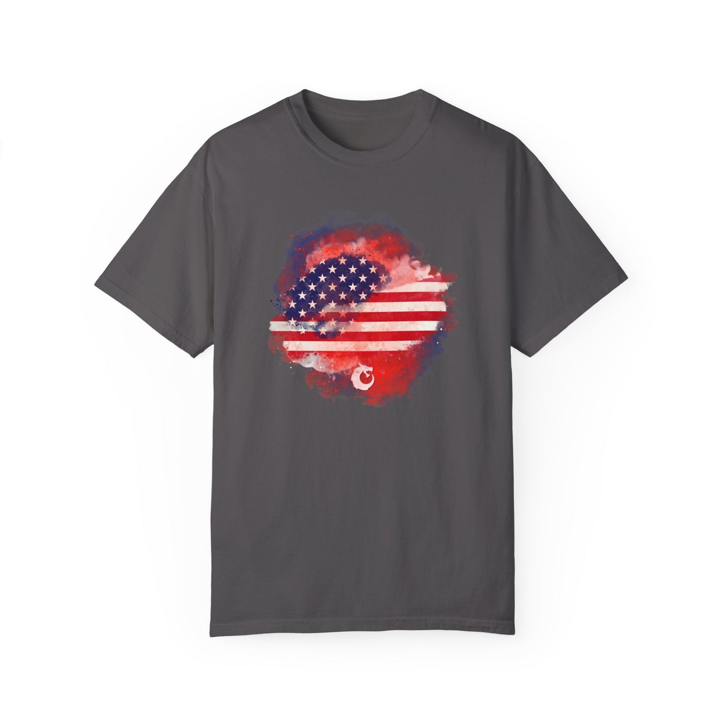 Garment-Dyed T-shirt - Watercolor Flag