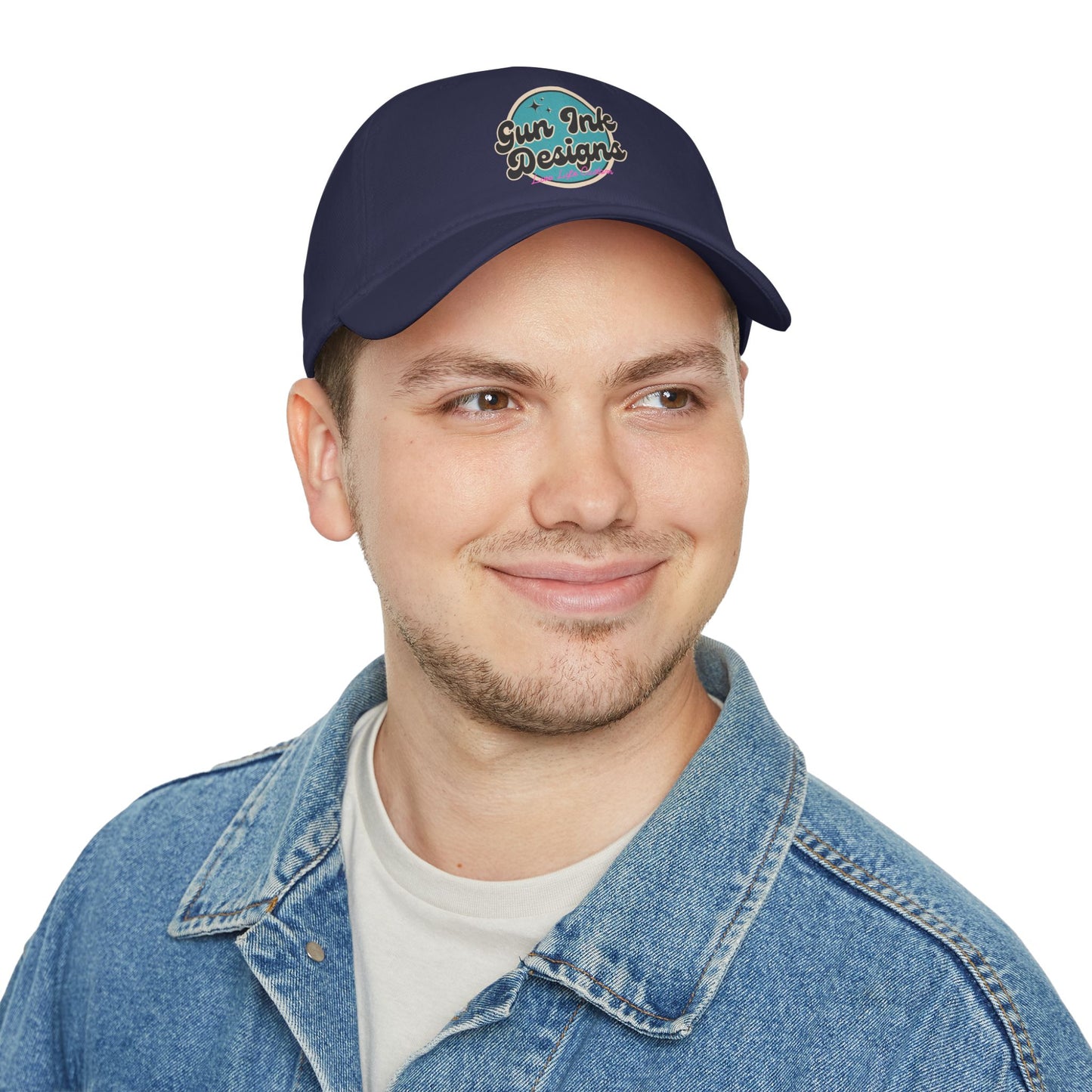 Low Profile Baseball Cap - Teal Circle
