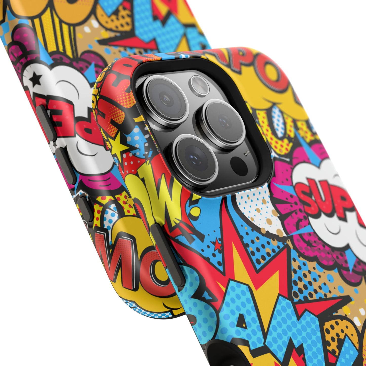 Comic Book Pop Art Phone Case - Magnetic Tough Cases for Superhero Lovers, Fun and Colorful Cell Cover