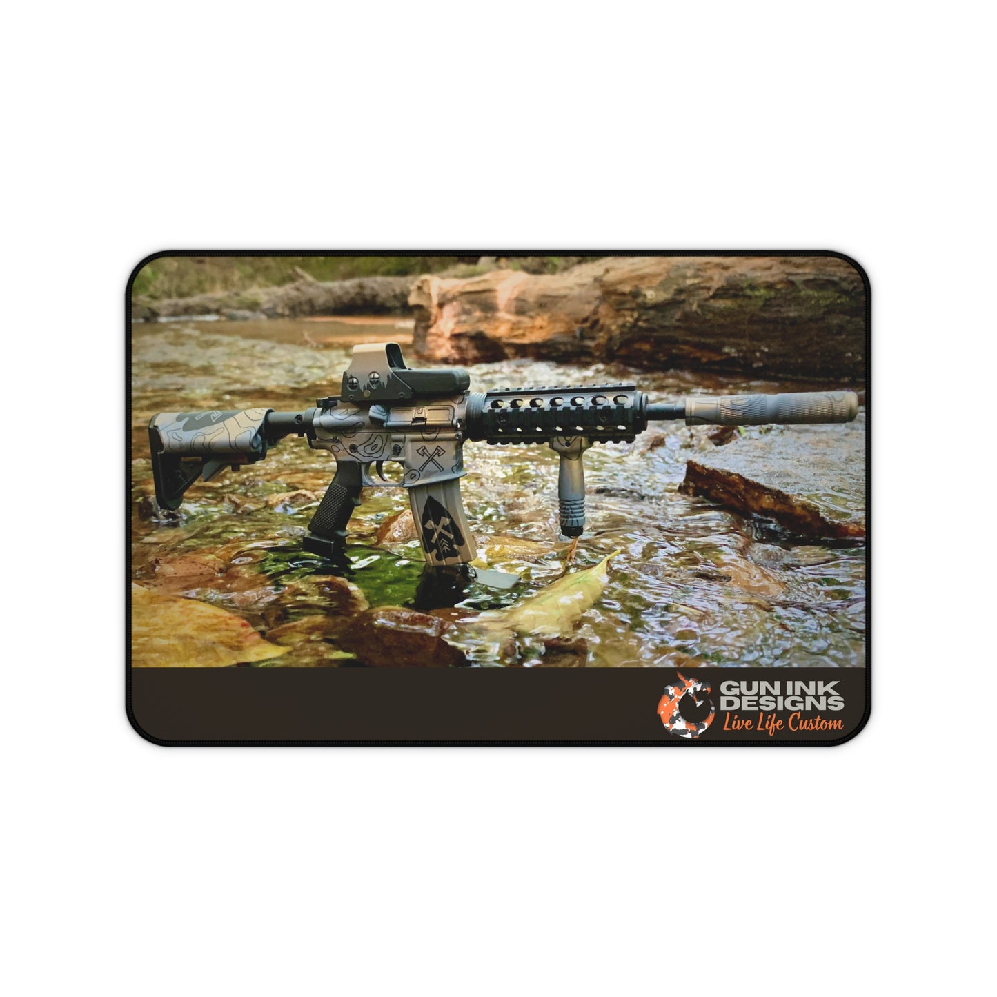 Desk Mat - GoatGun AR15 creek