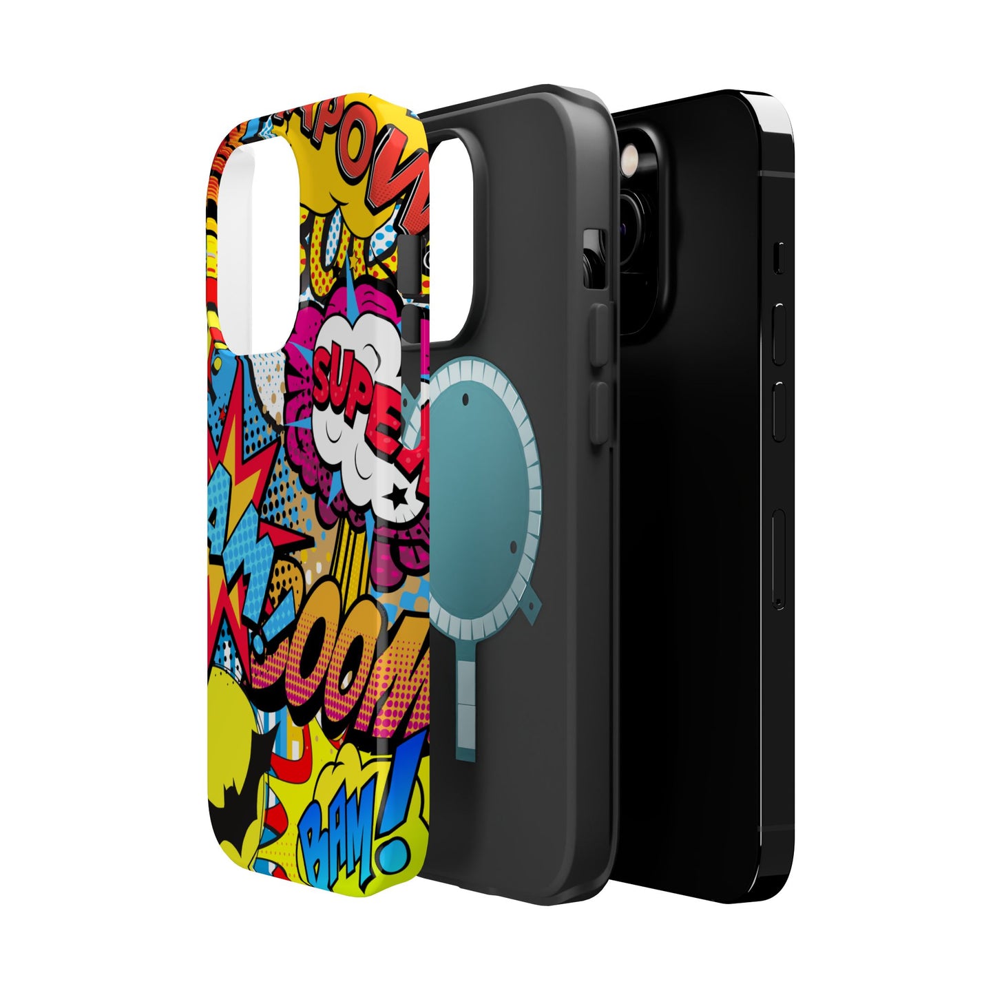 Comic Book Pop Art Phone Case - Magnetic Tough Cases for Superhero Lovers, Fun and Colorful Cell Cover