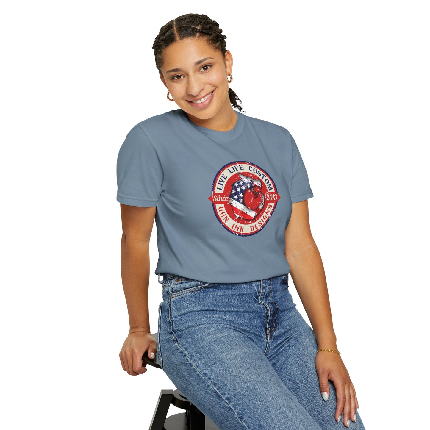 Garment-Dyed T-shirt - LLC Red Circle