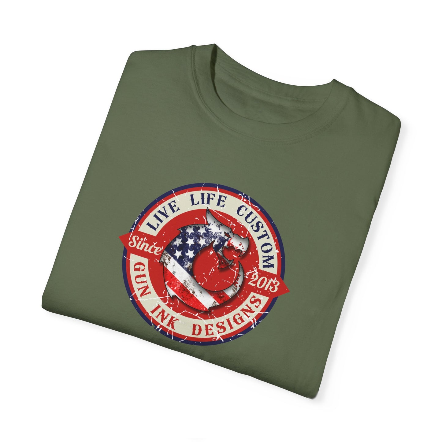 Garment-Dyed T-shirt - LLC Red Circle