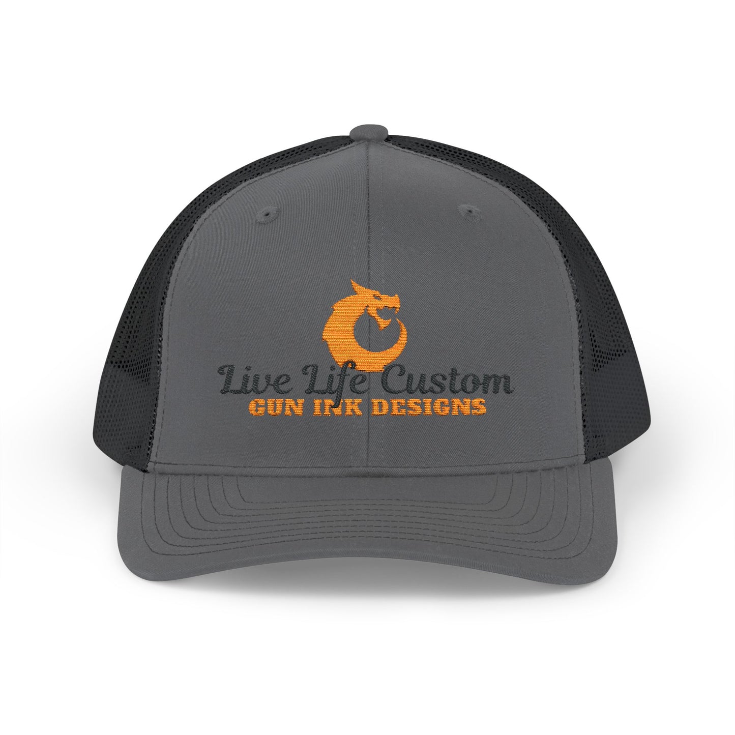 Snapback Trucker Cap - Black and Orange