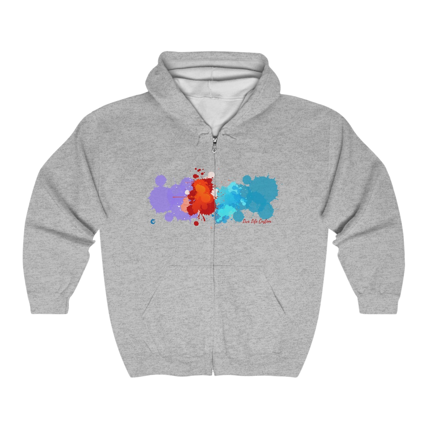 Heavy Blend™ Full Zip Hooded Sweatshirt - A splash of Color