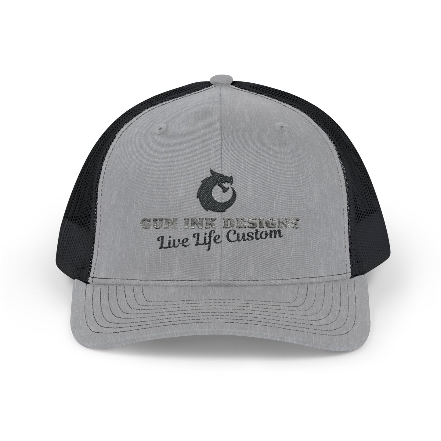 Snapback Trucker Cap - Black and Gray Logo