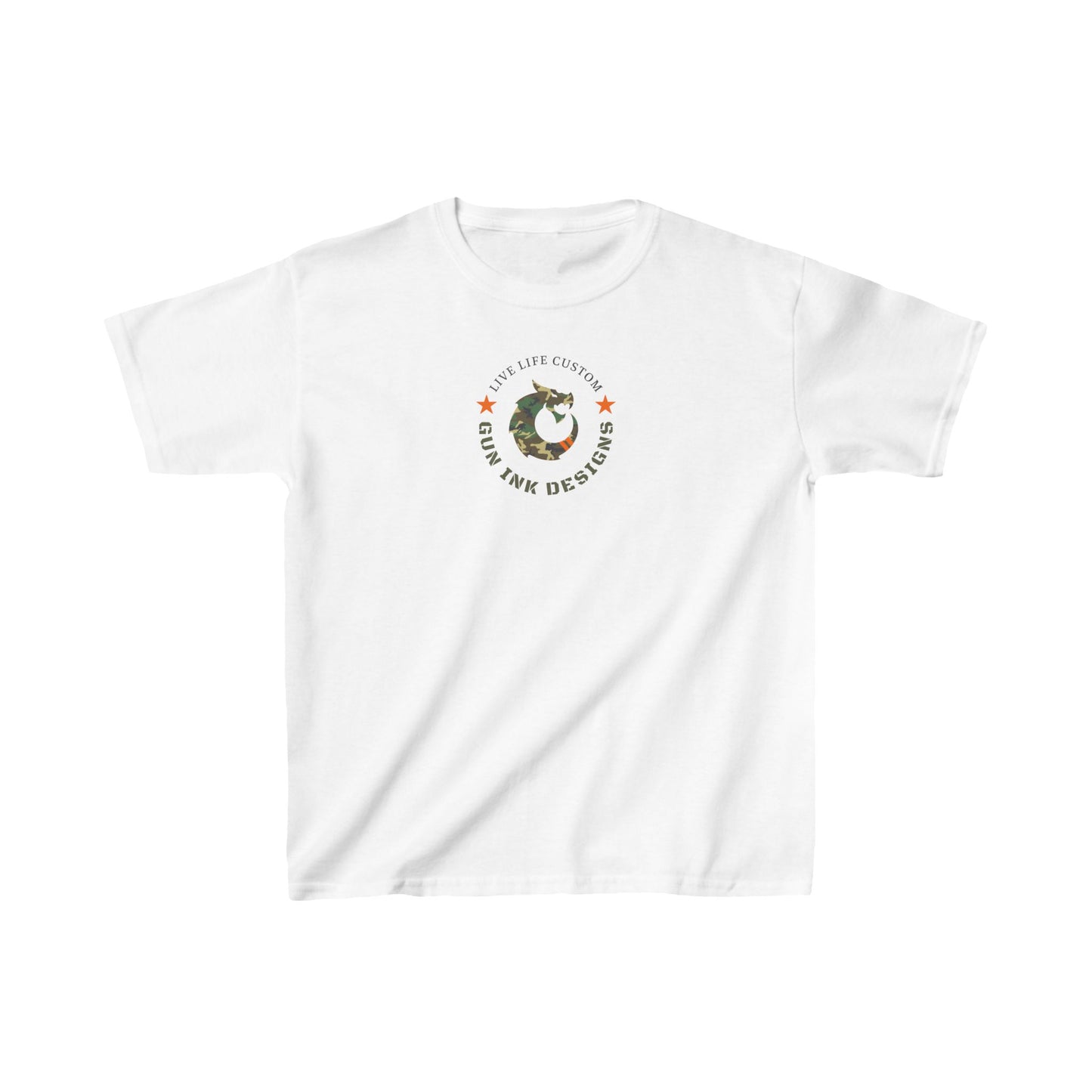 Kids Heavy Cotton™ Tee - Camo Dragon