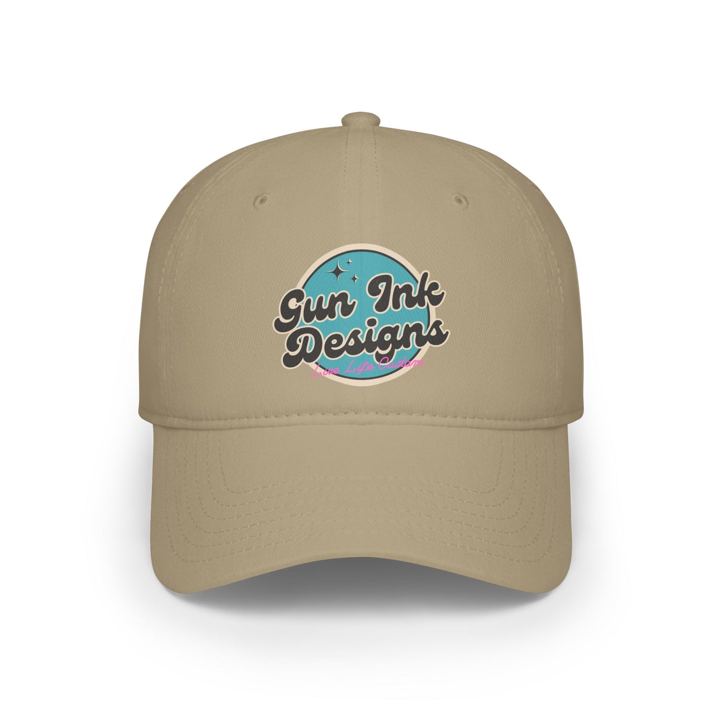 Low Profile Baseball Cap - Teal Circle