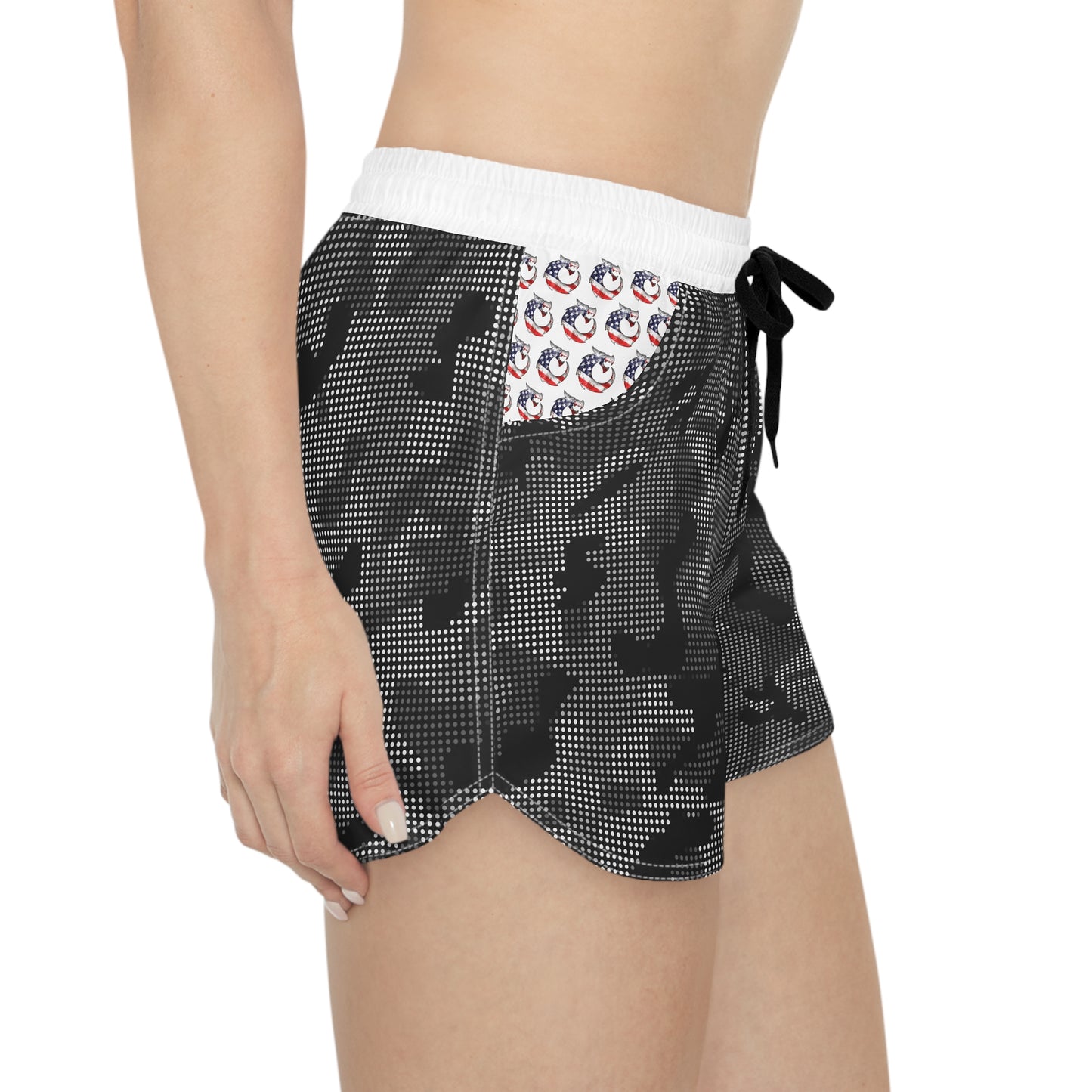 Women's Casual Shorts - Gray Camo