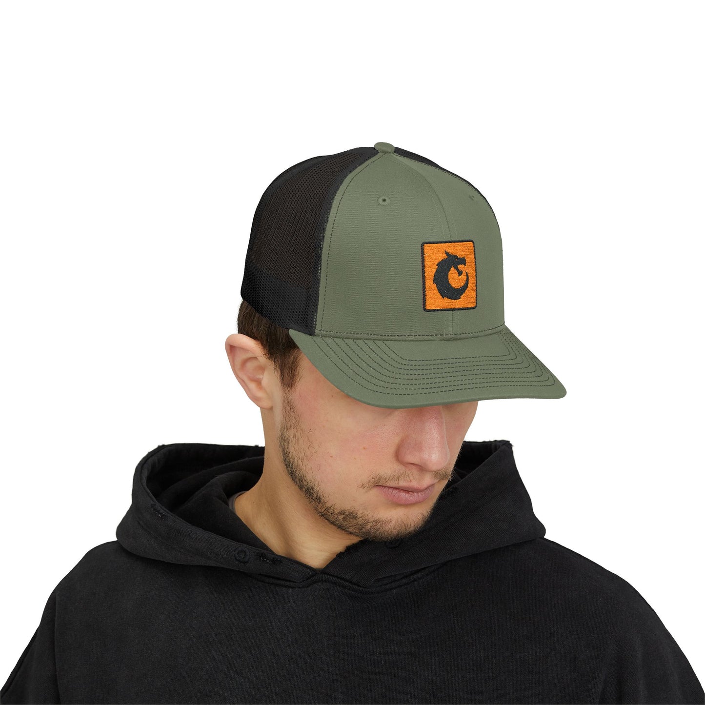 Snapback Trucker Cap - Orange Patch