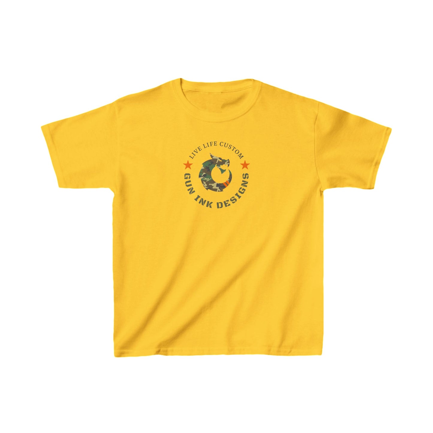 Kids Heavy Cotton™ Tee - Camo Dragon