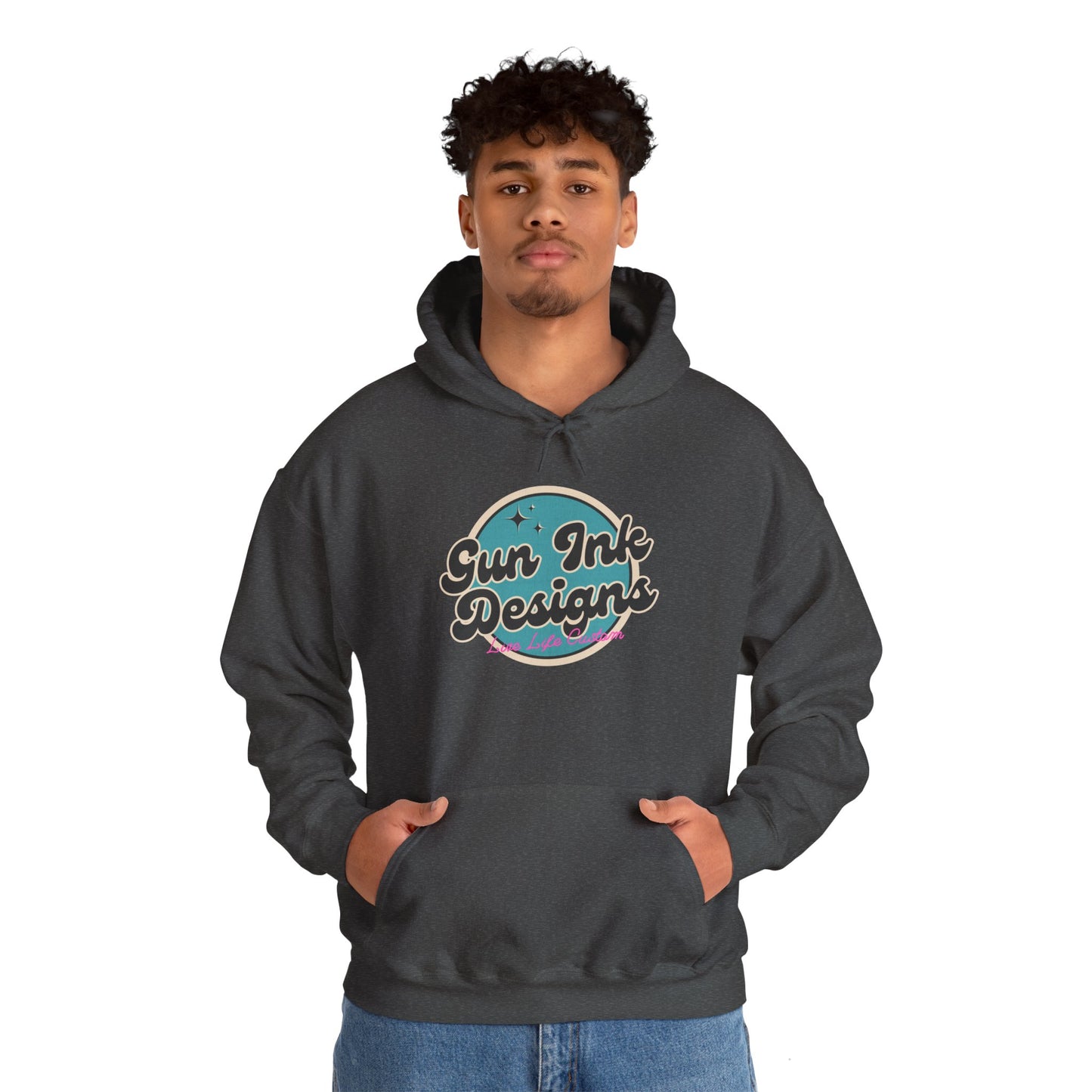 Heavy Blend™ Hooded Sweatshirt - Teal Circle