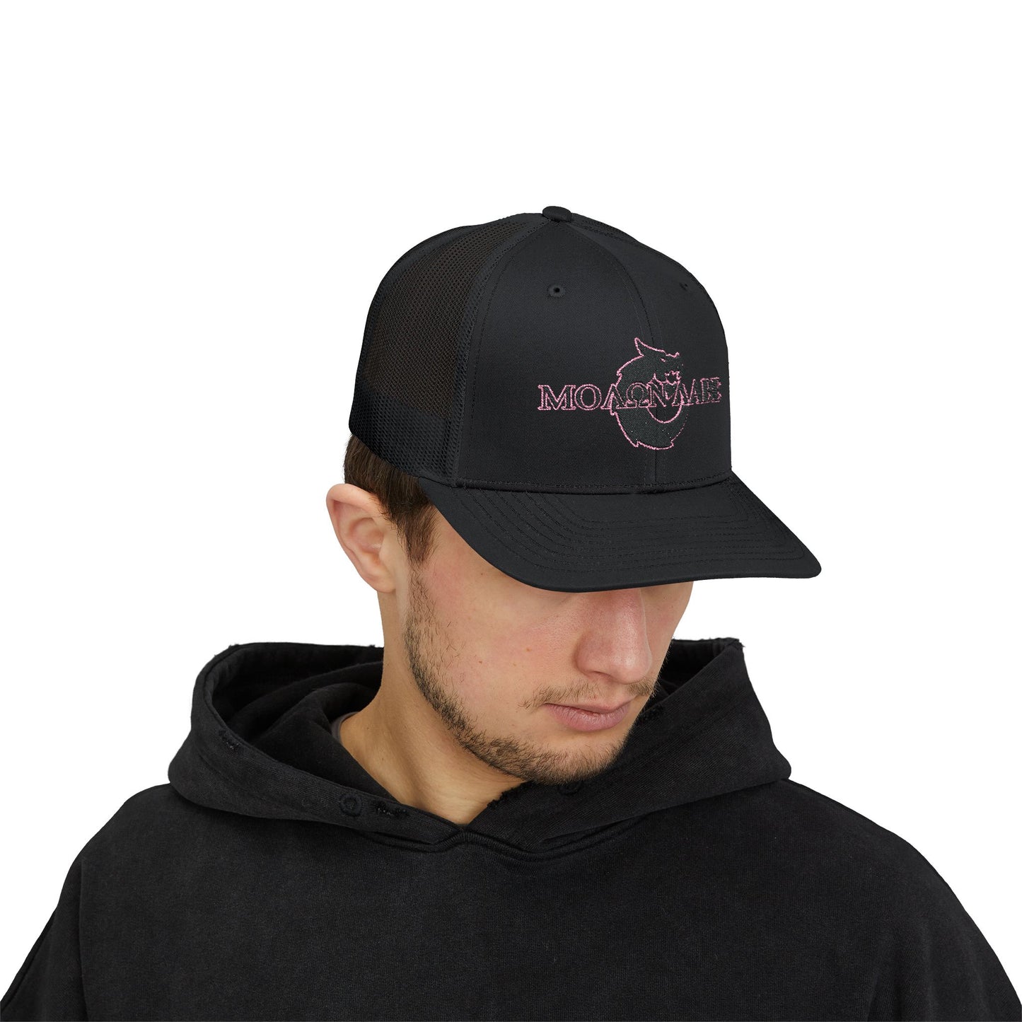 Snapback Trucker Cap - Molon Labe Pink Stitch