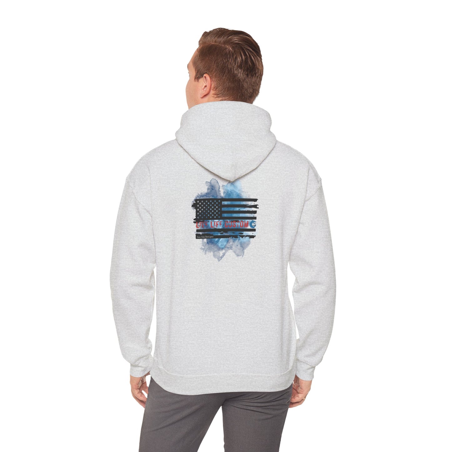 Heavy Blend™ Hooded Sweatshirt - Water Color Flag