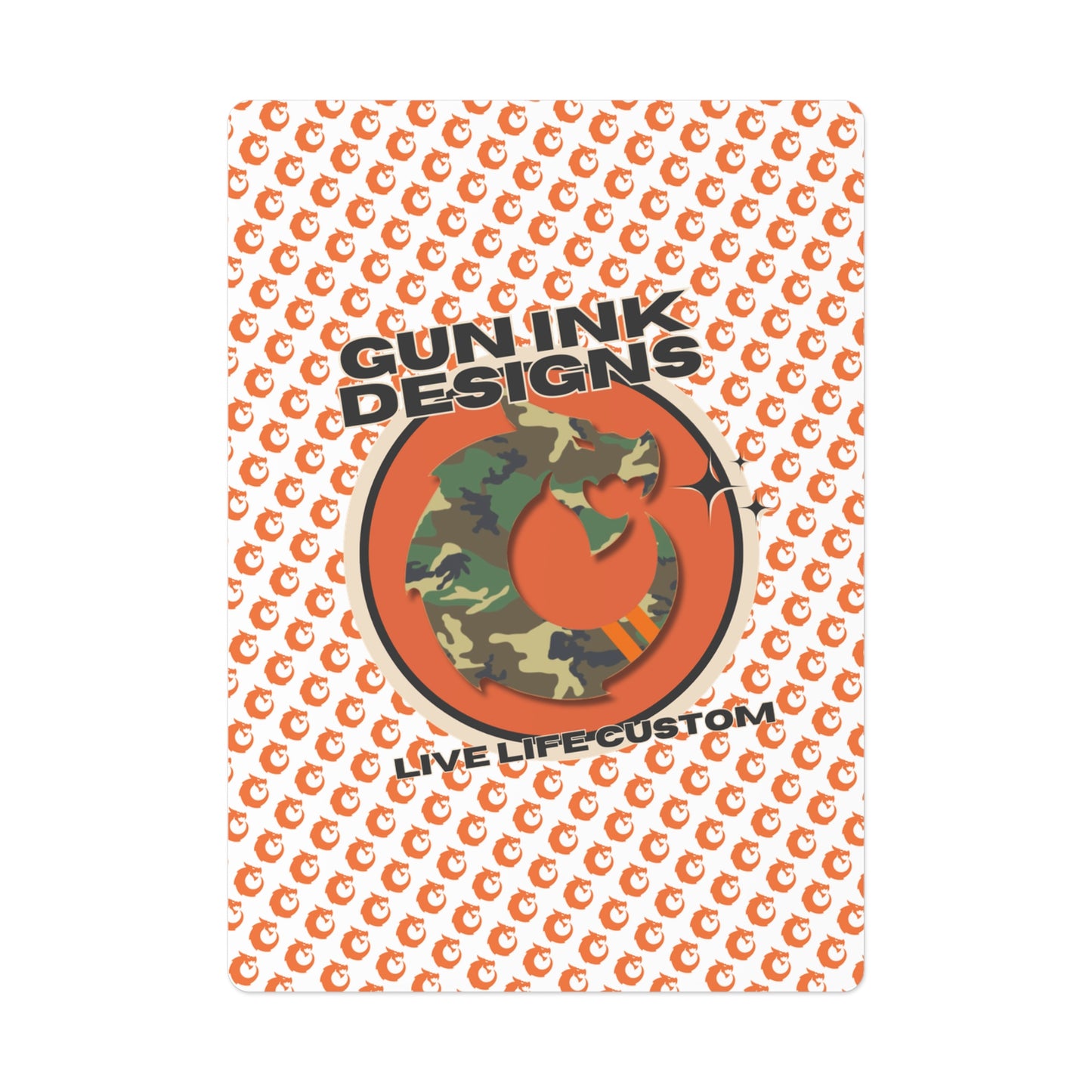 Poker Cards - Orange Dragon