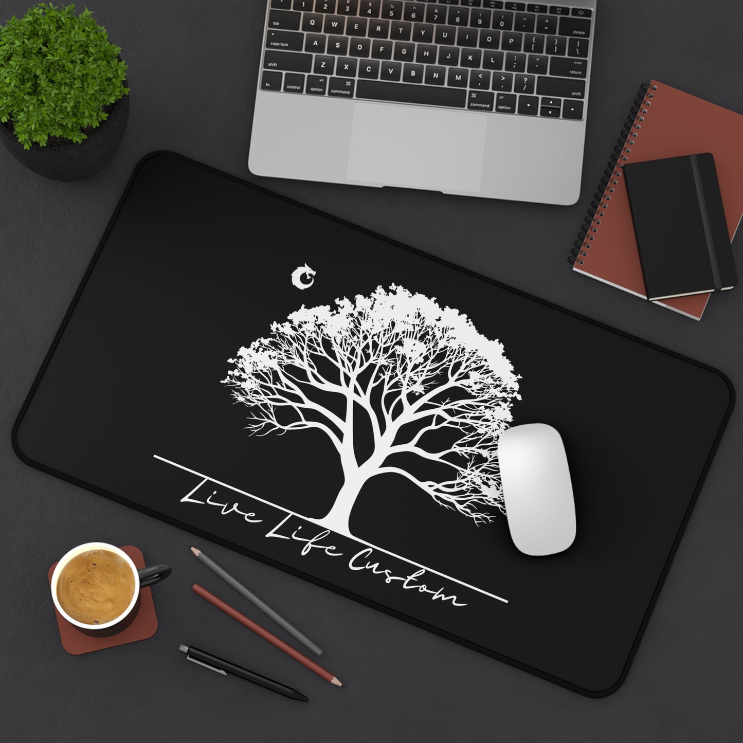 Desk Mat - White Tree