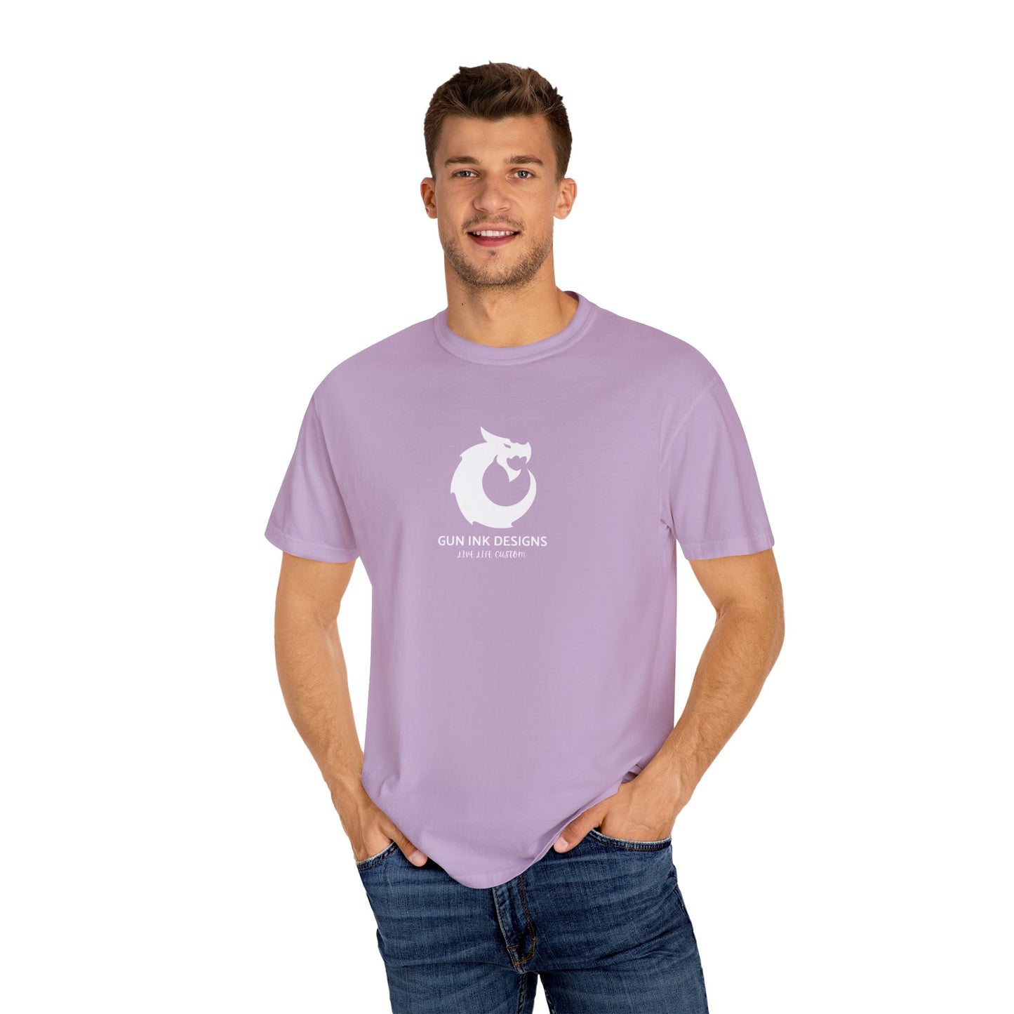 Garment-Dyed T-shirt - White Dragon