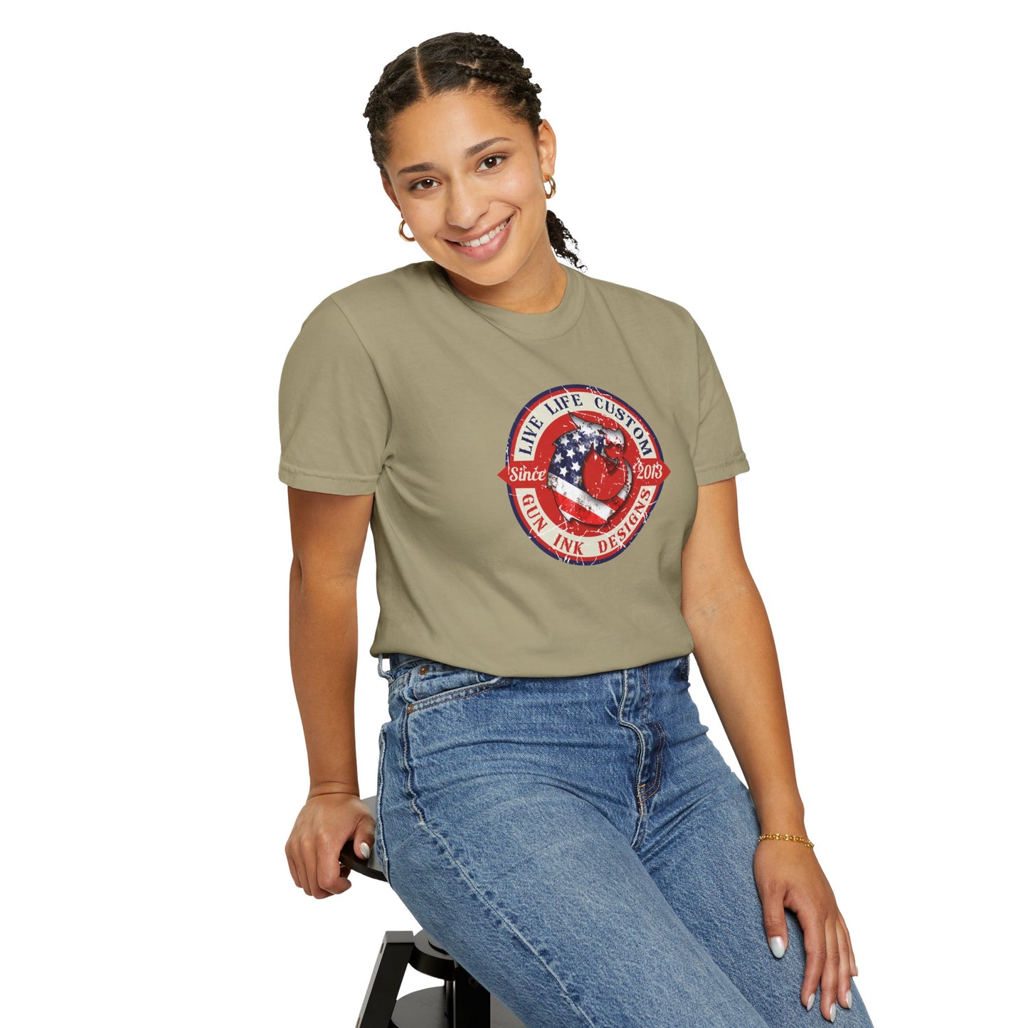 Garment-Dyed T-shirt - LLC Red Circle