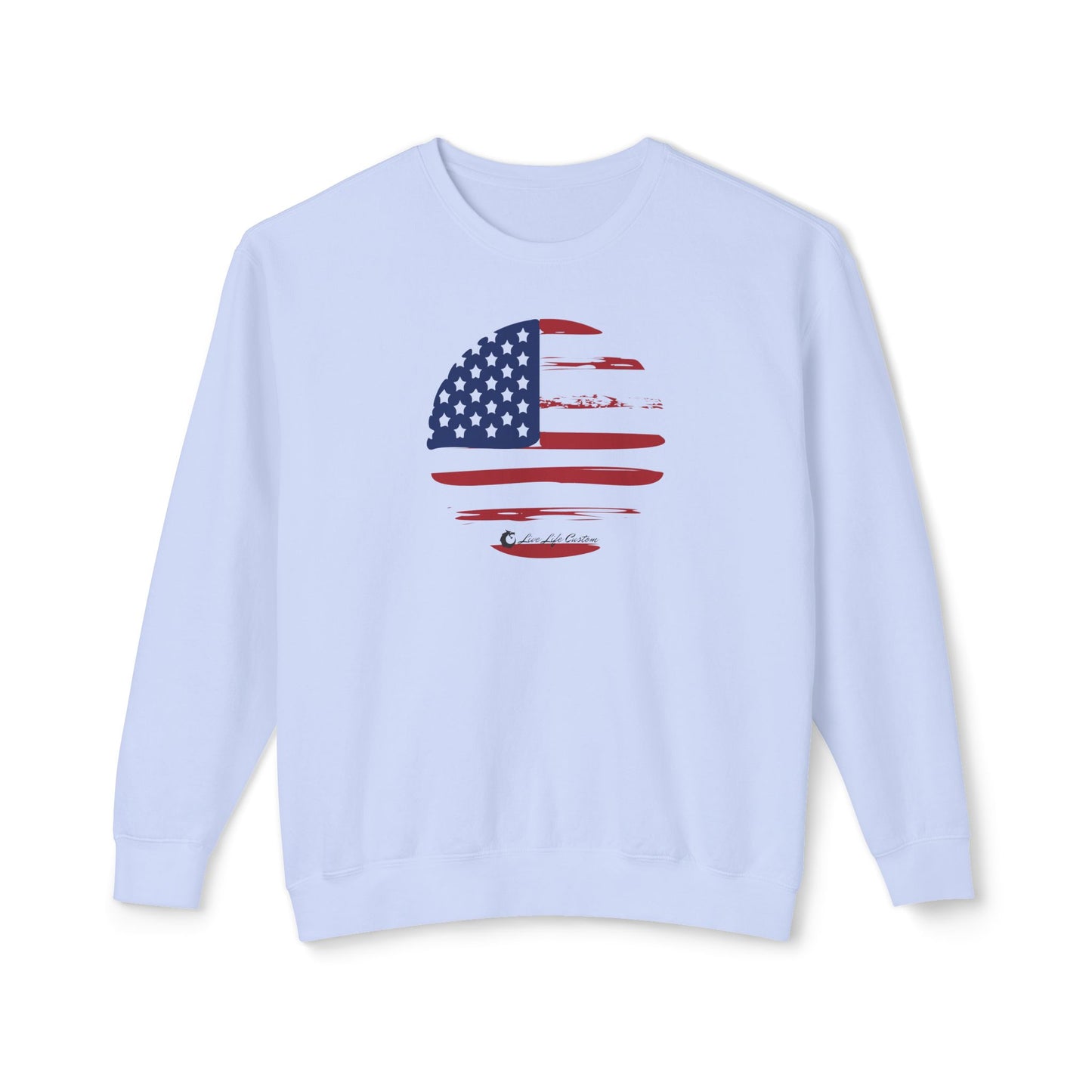 Unisex Lightweight Crewneck Sweatshirt - Circle Flag