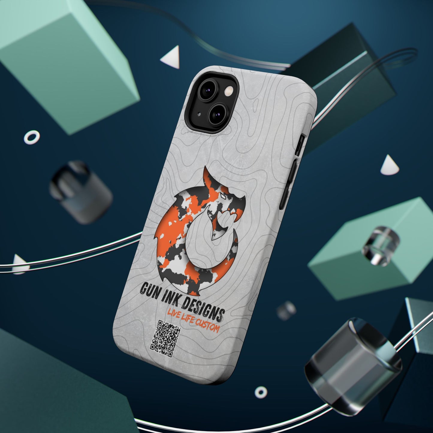 Magnetic Tough Cases - Topo QR code