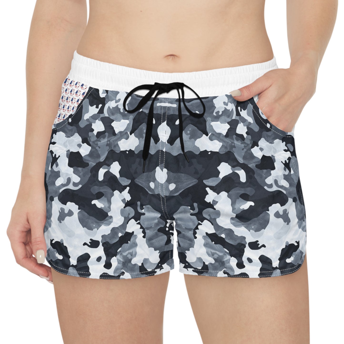 Women's Casual Shorts - Gray Camo (Matches Tops and bottoms)